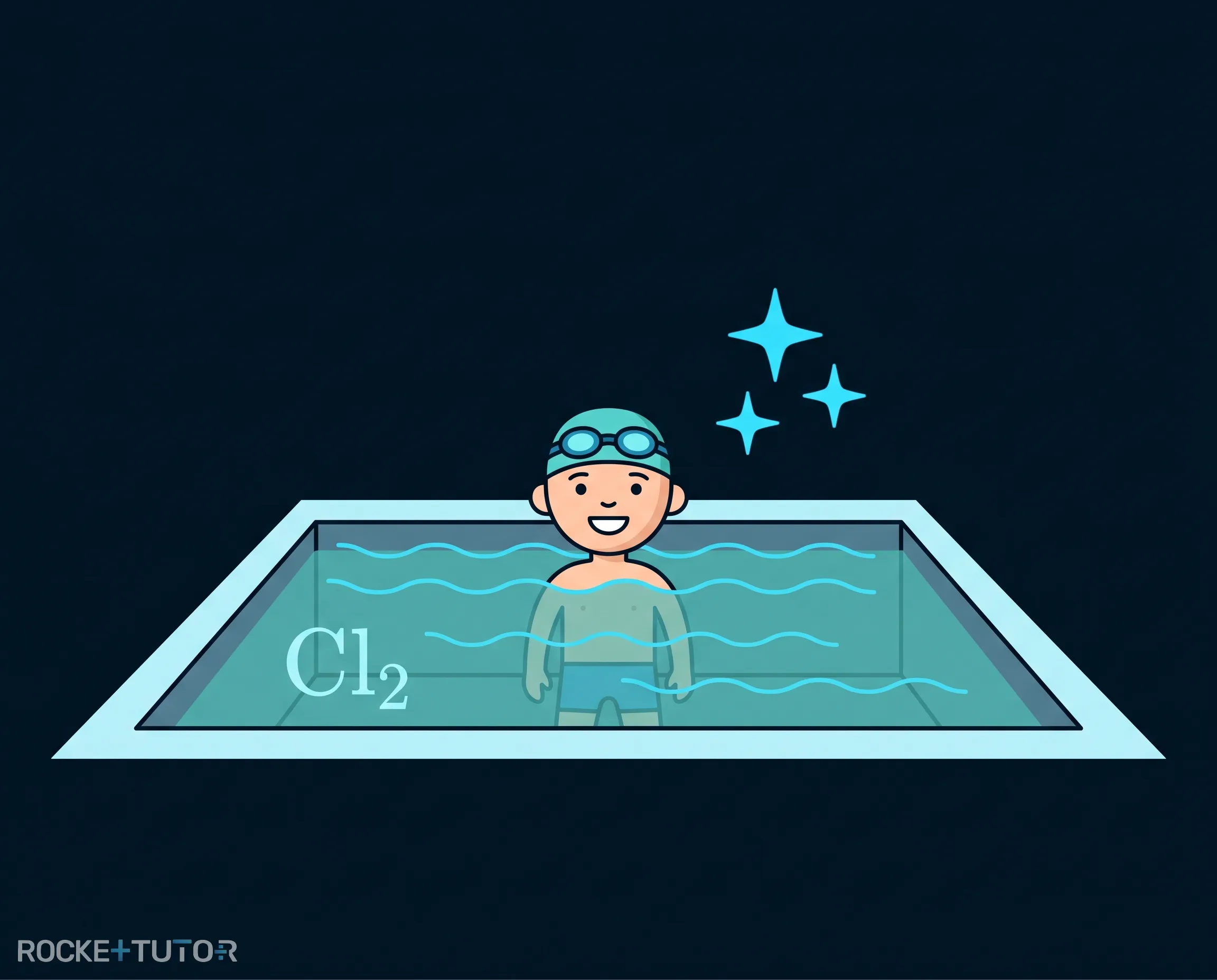 Schwimmbad mit Chlorgeruch