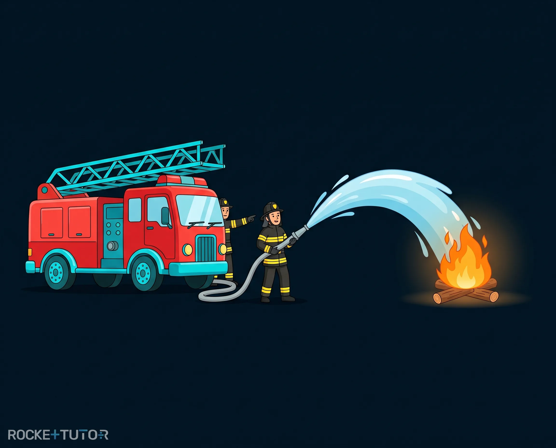 Feuerwehrleute bei der Brandbekämpfung