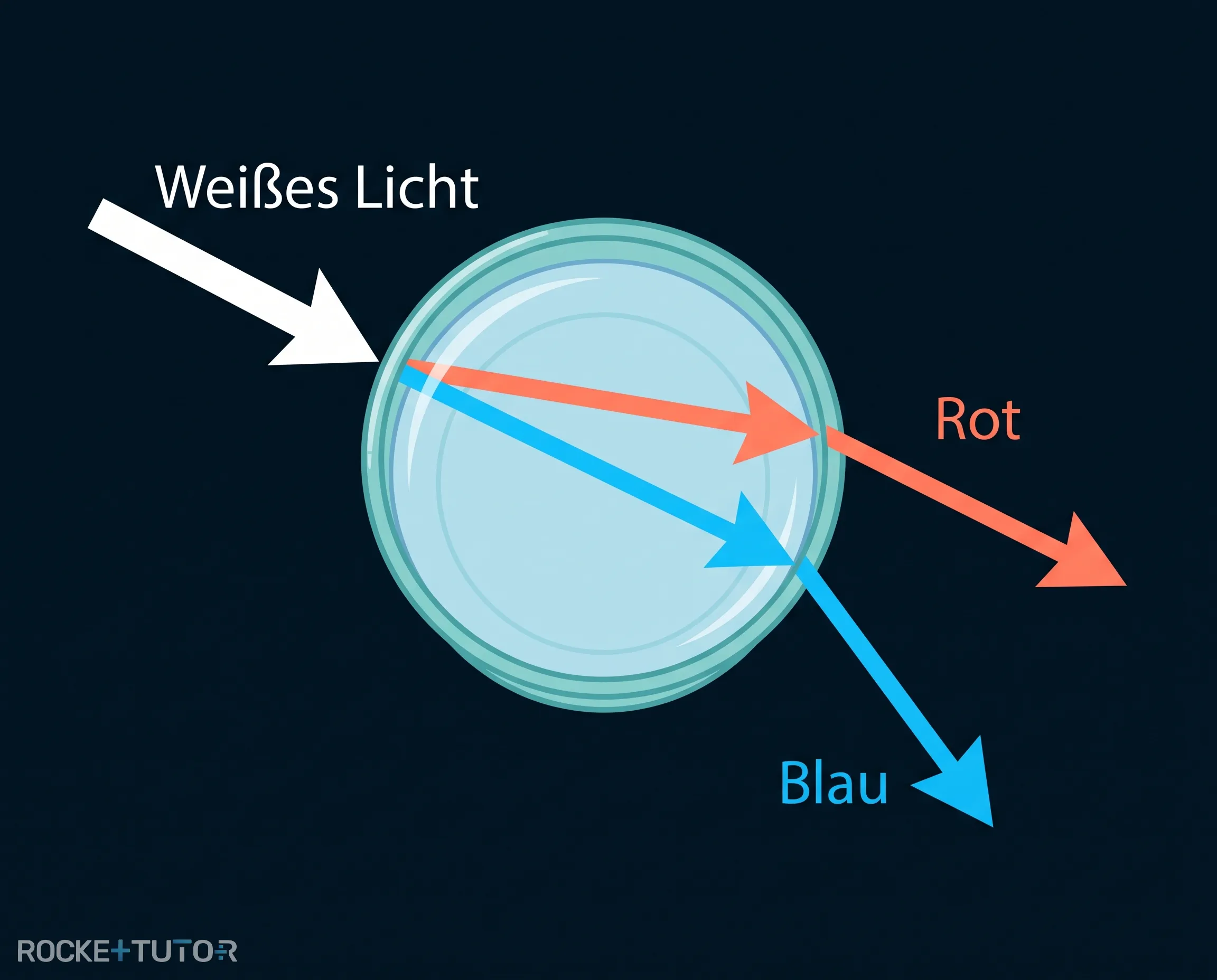 Lichtbrechung blau und rot