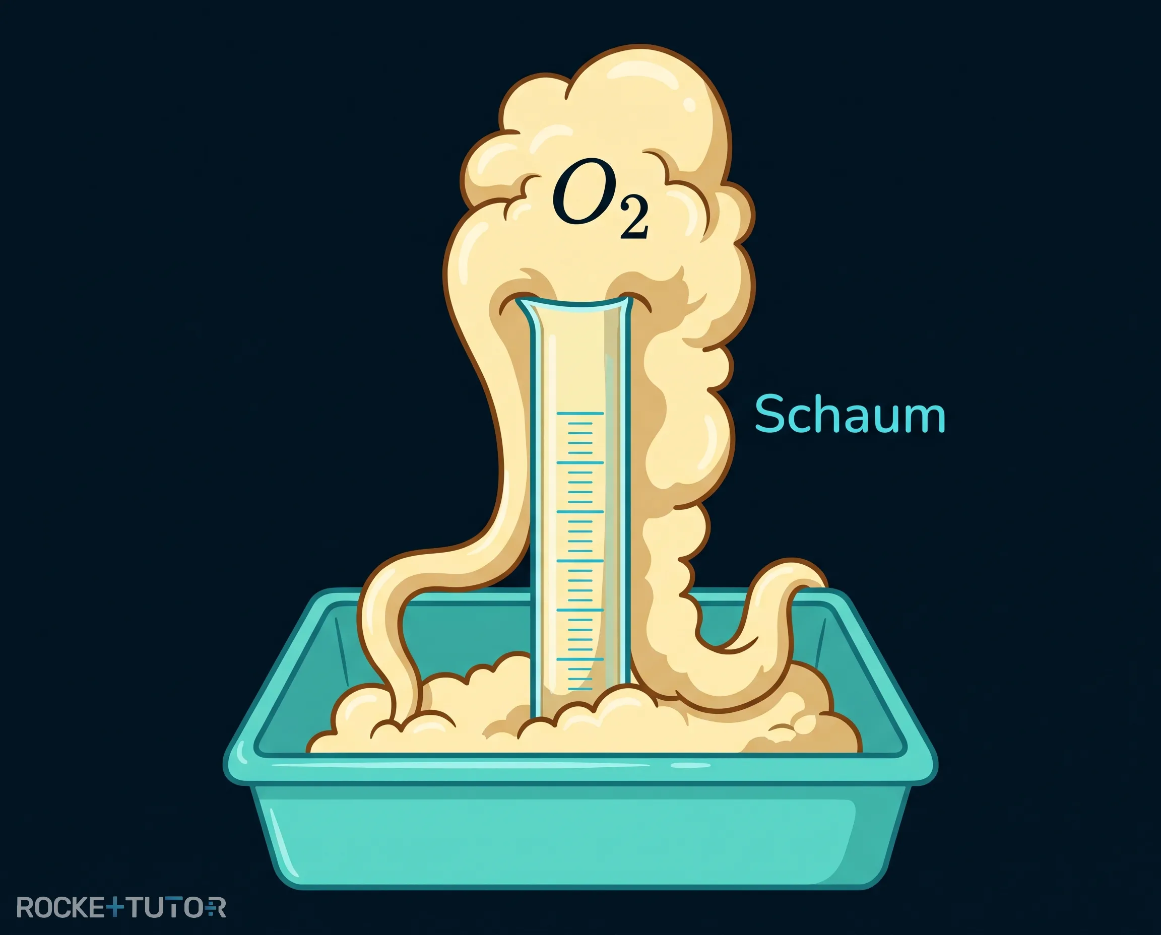 Schaumfontäne der Elefantenzahnpasta