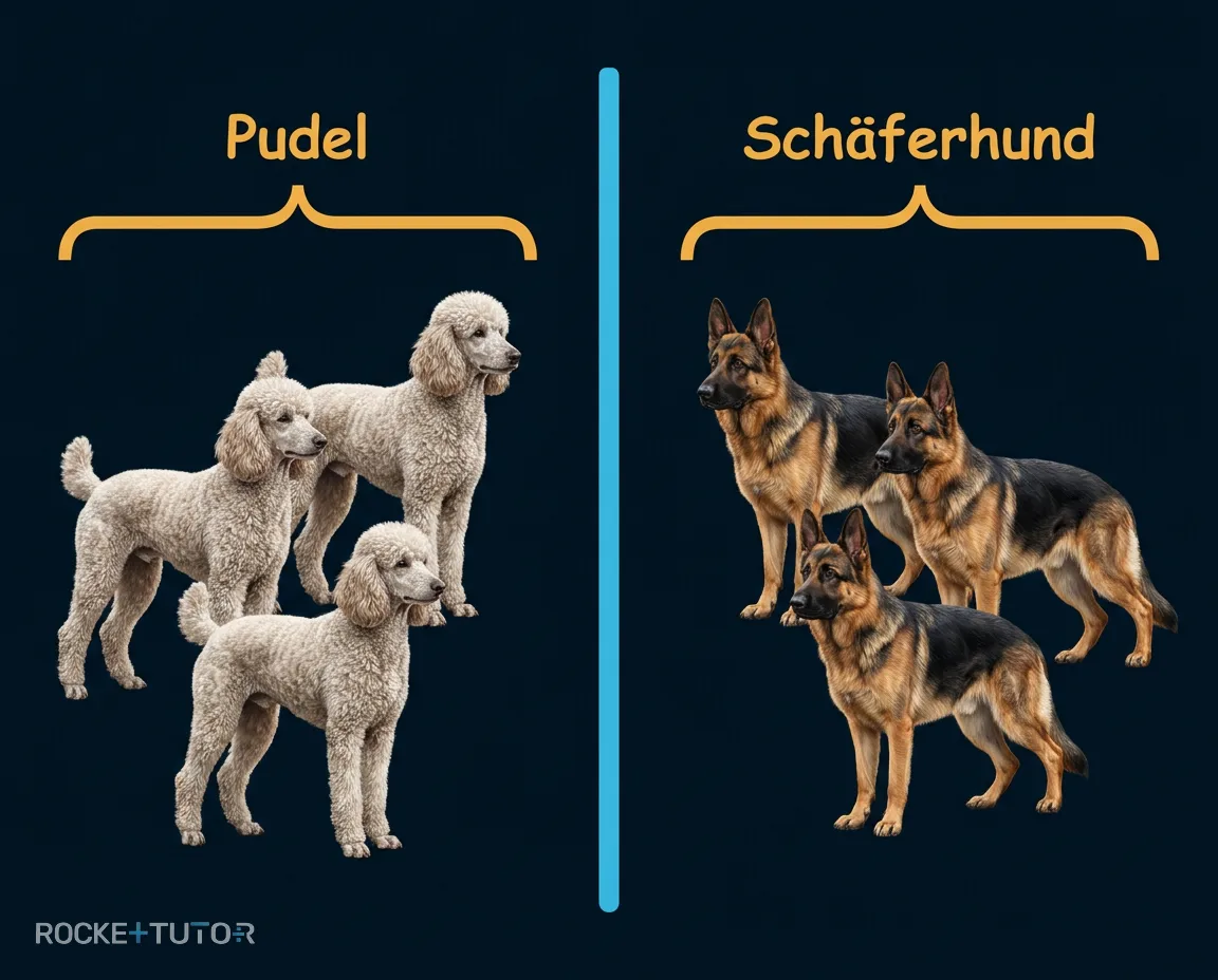 Hunde verschiedener Rassen