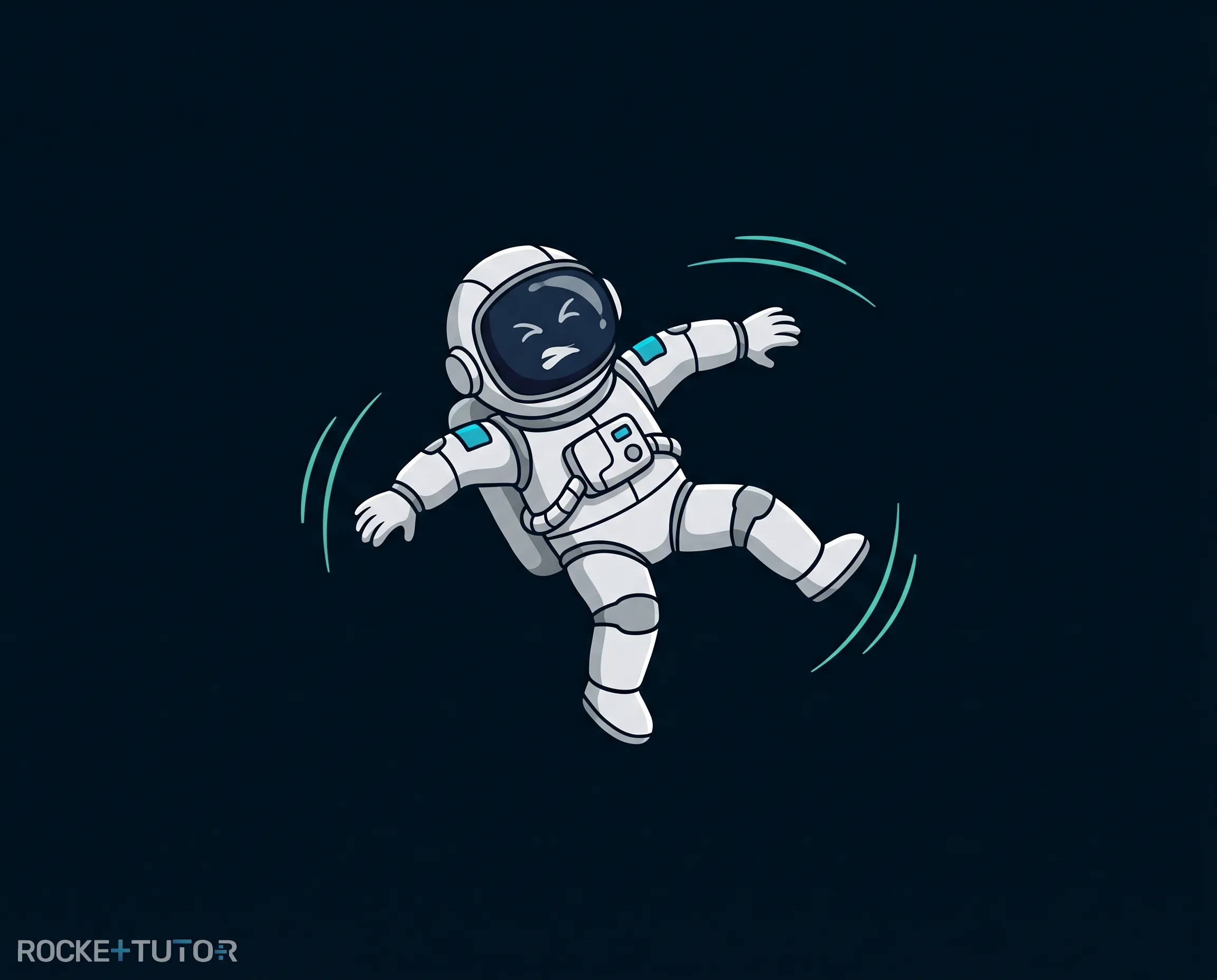 Astronaut schwebt im Weltraum