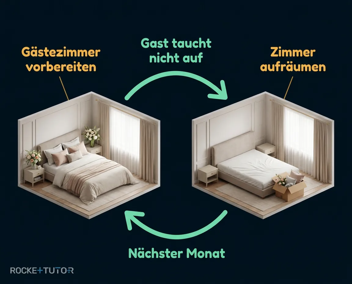 Vergleich Gästezimmer und Gebärmutter