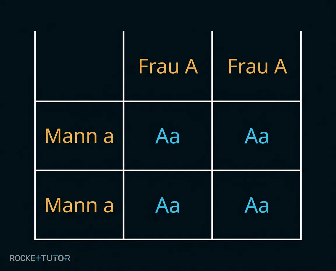 Ausgefülltes Kreuzungsschema