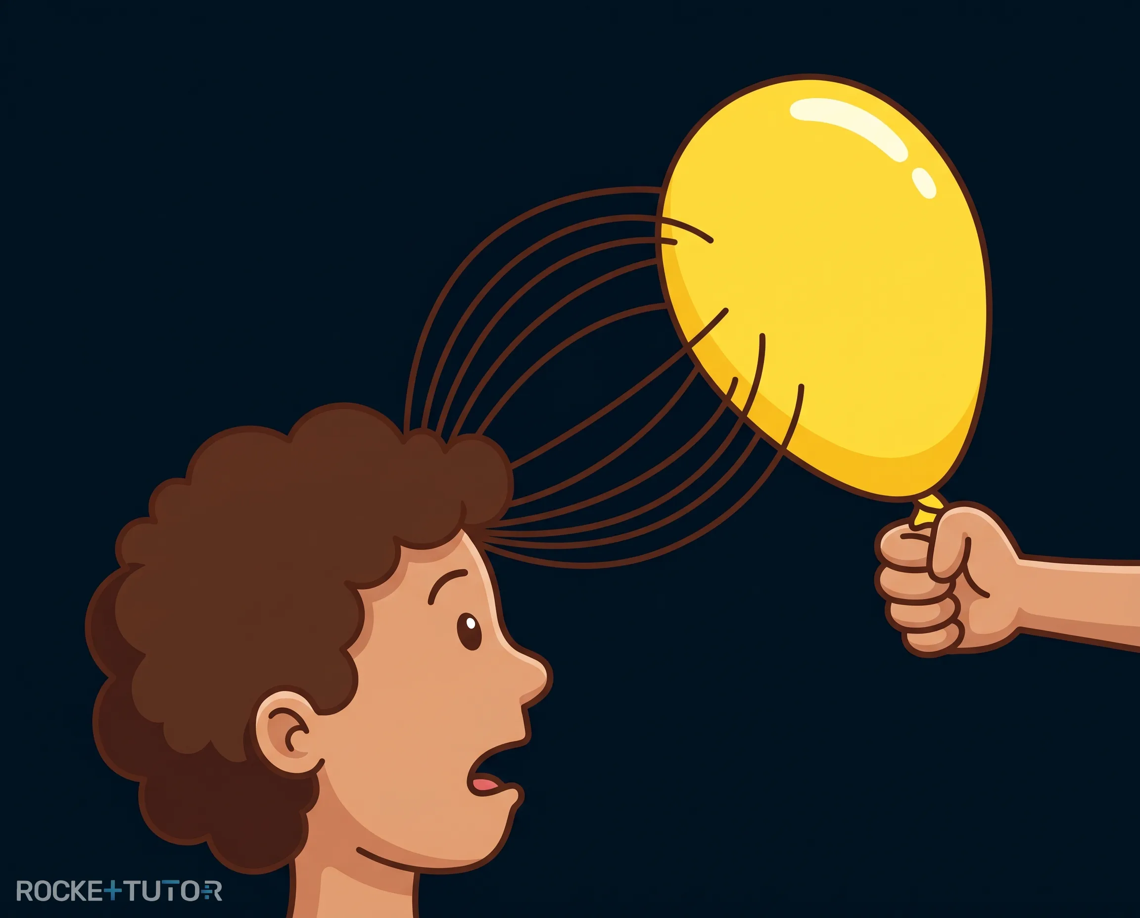 Luftballon zieht Haare an