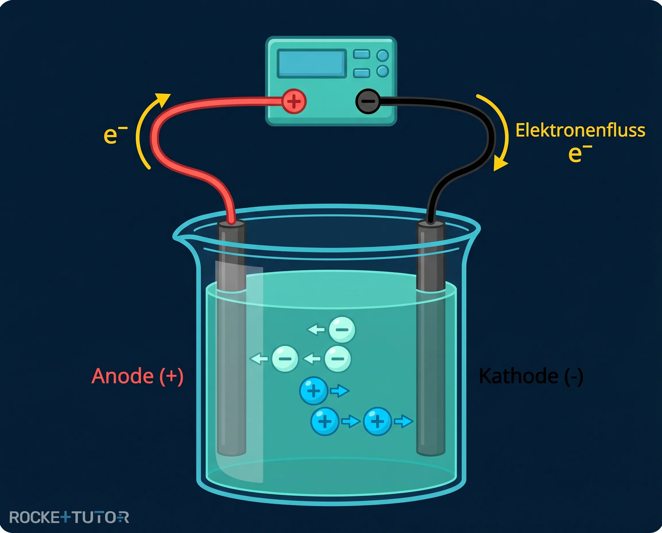 Aufbau einer Elektrolysezelle