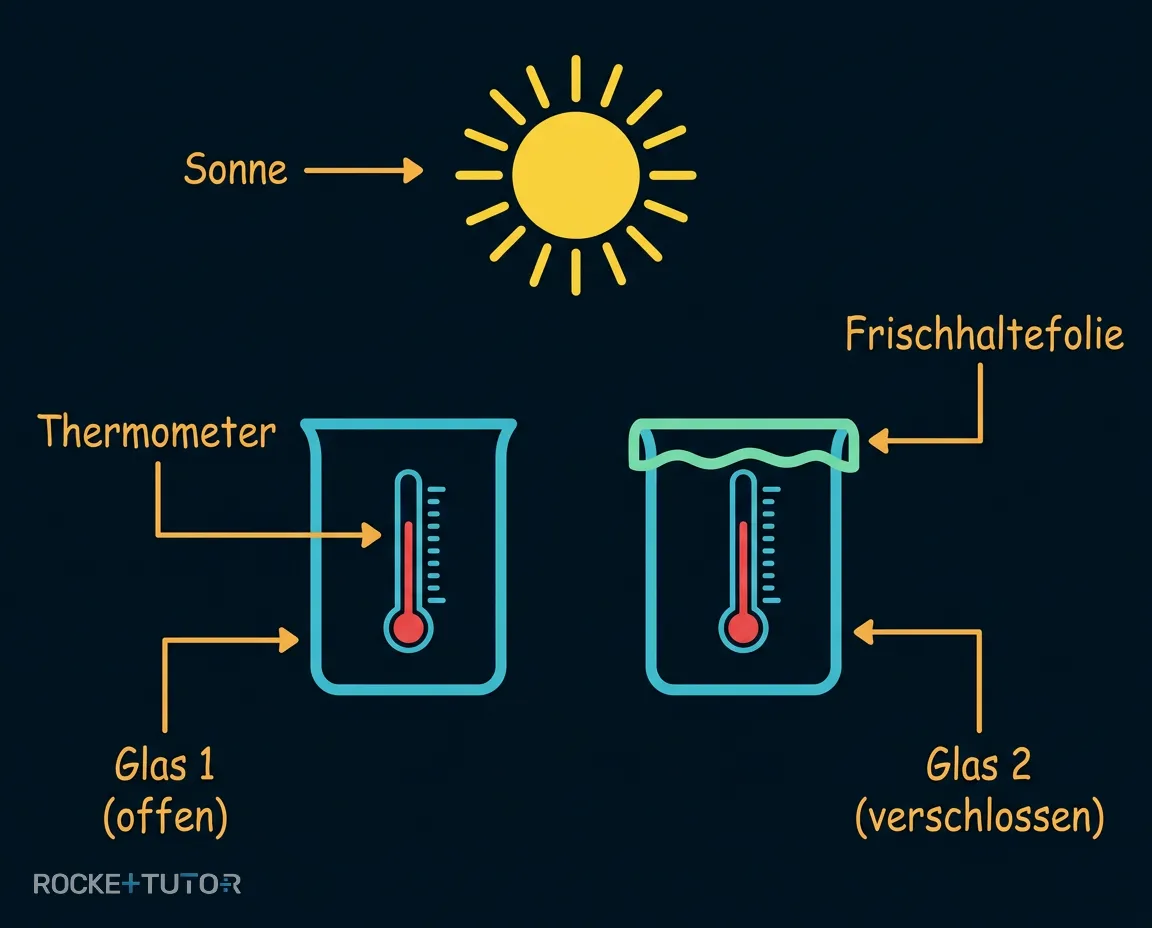Zwei Gläser mit Thermometern