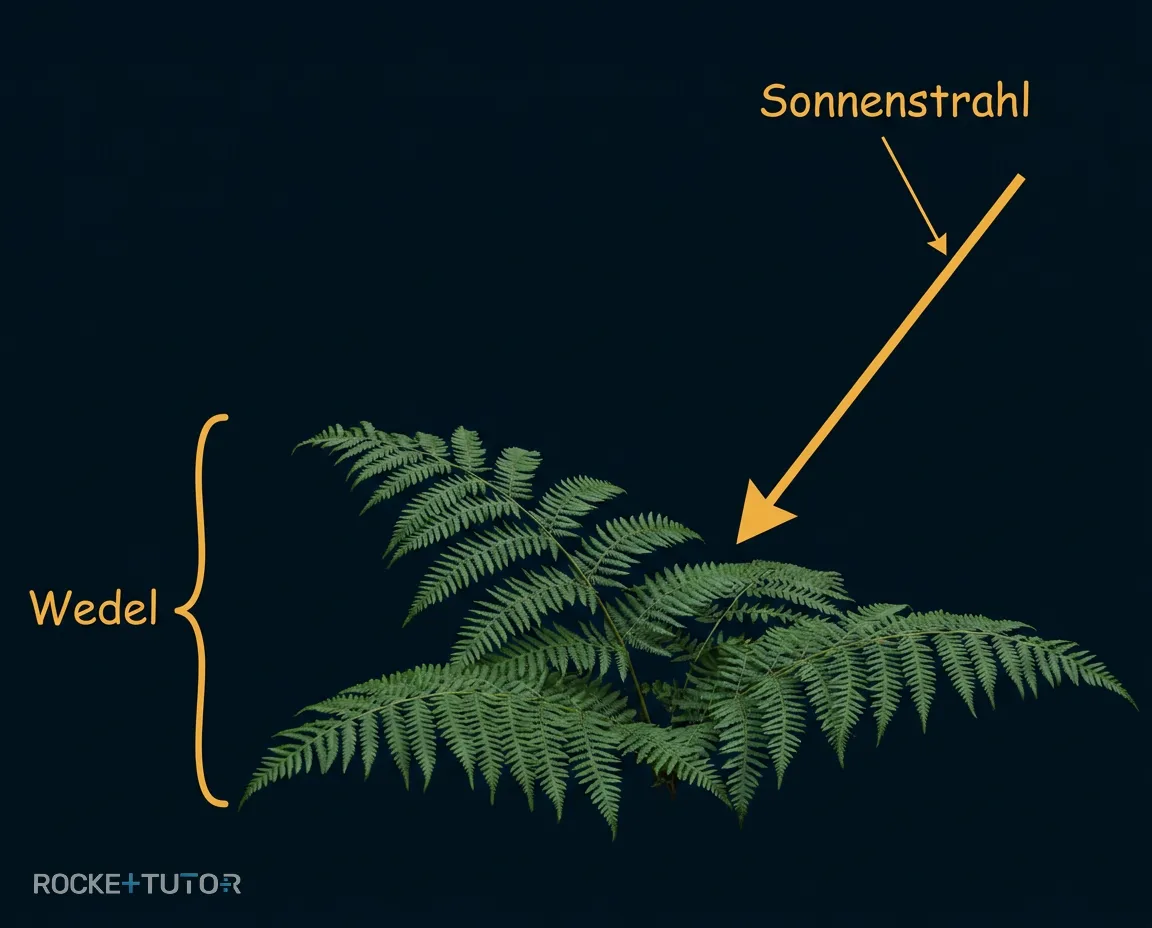 Riesige Wedel fangen Sonnenlicht ein