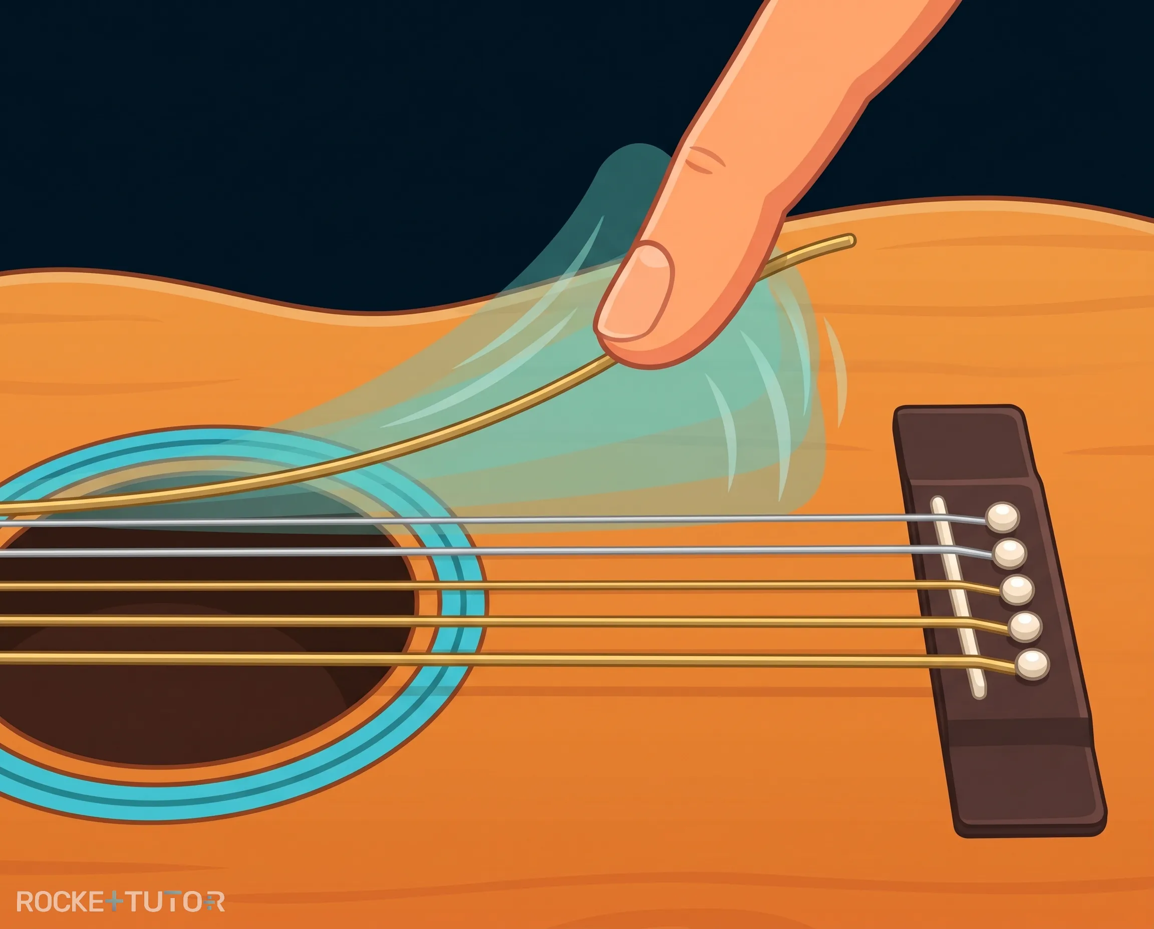 Gitarre und Schallwellen