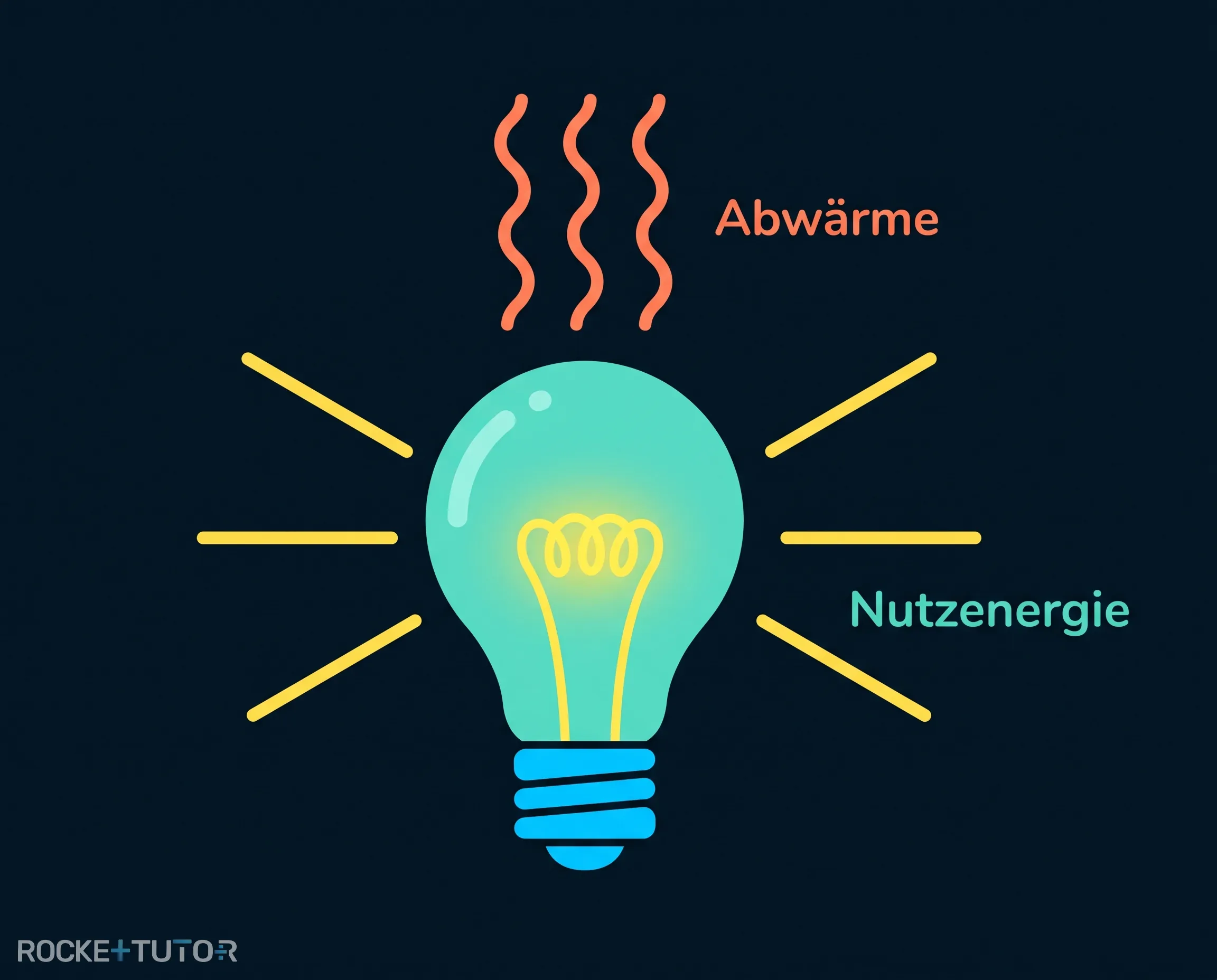 Glühbirne mit Abwärme