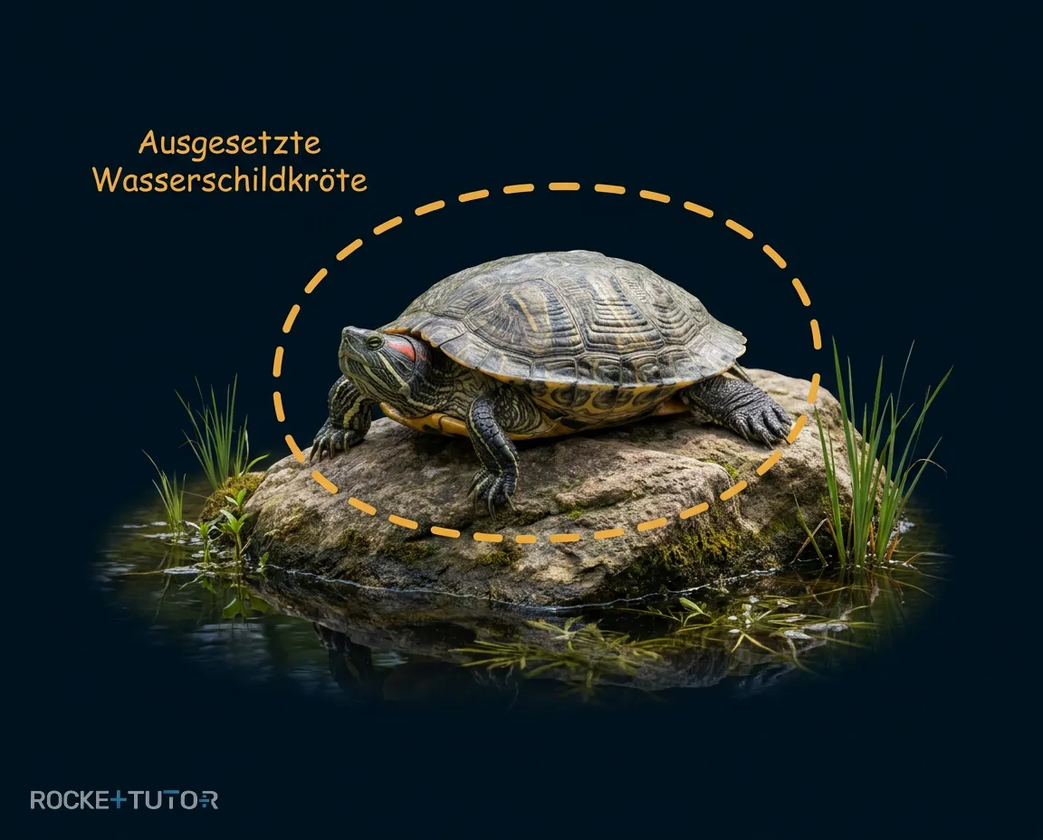 Wasserschildkröte im Baggersee