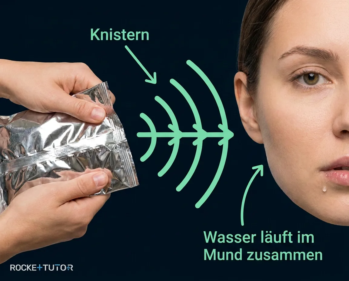 Chipstüte und Speichelfluss