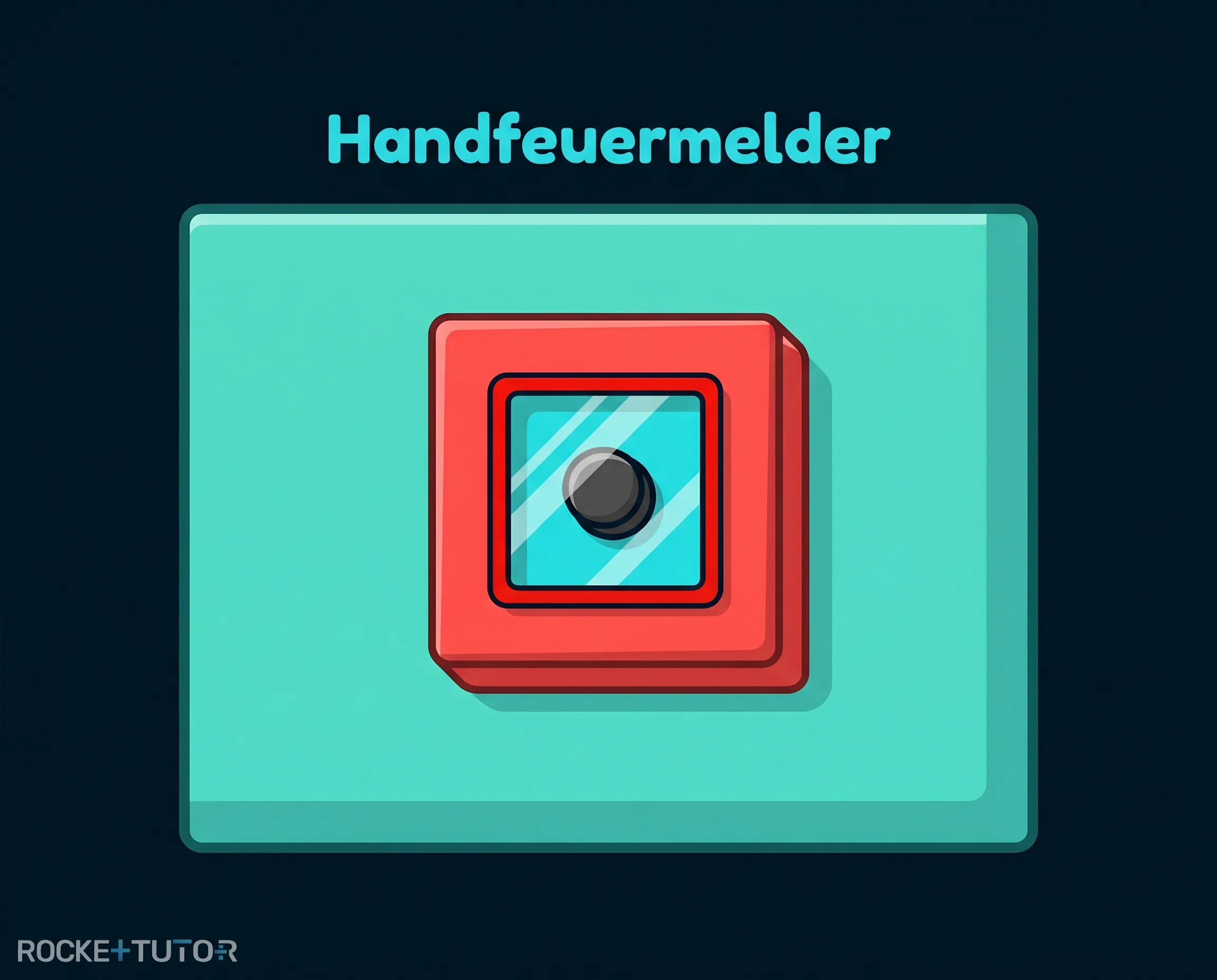 Roter Handfeuermelder an Wand