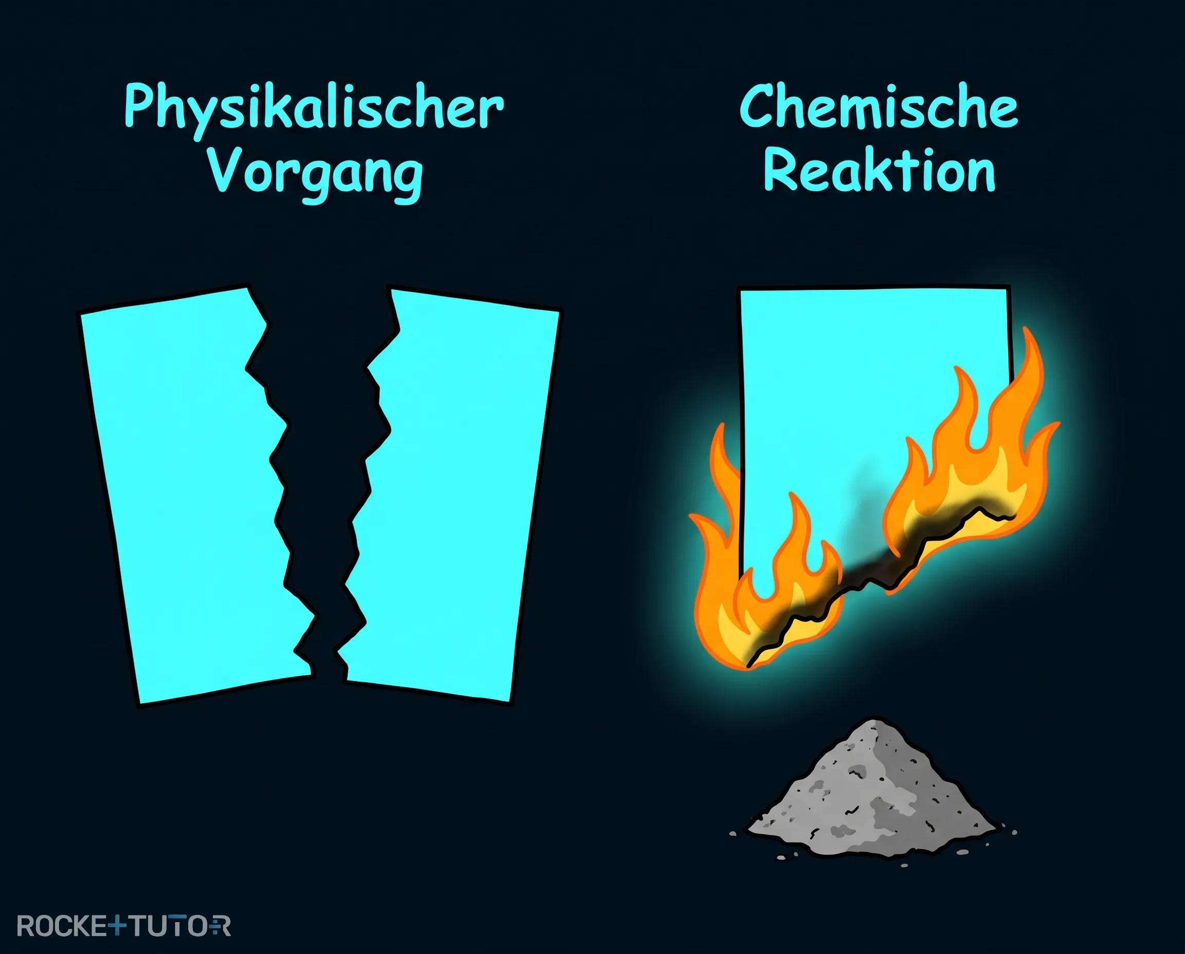 Vergleich physikalischer und chemischer Vorgang