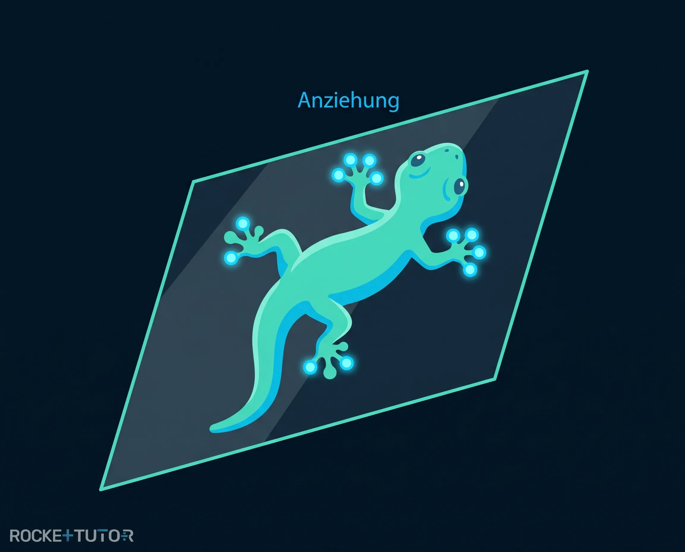 Gecko an einer Glasscheibe
