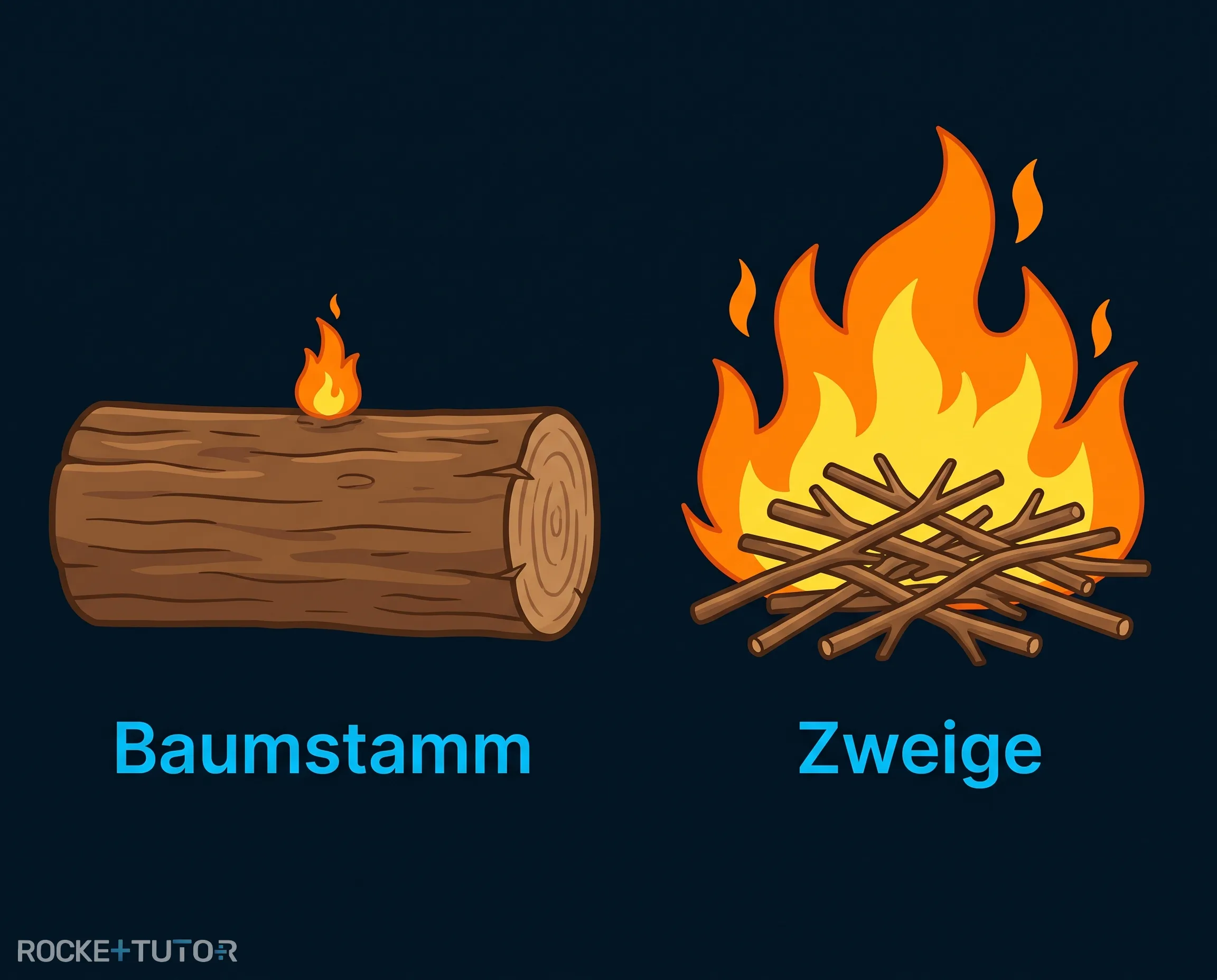 Lagerfeuer mit Holzscheiten