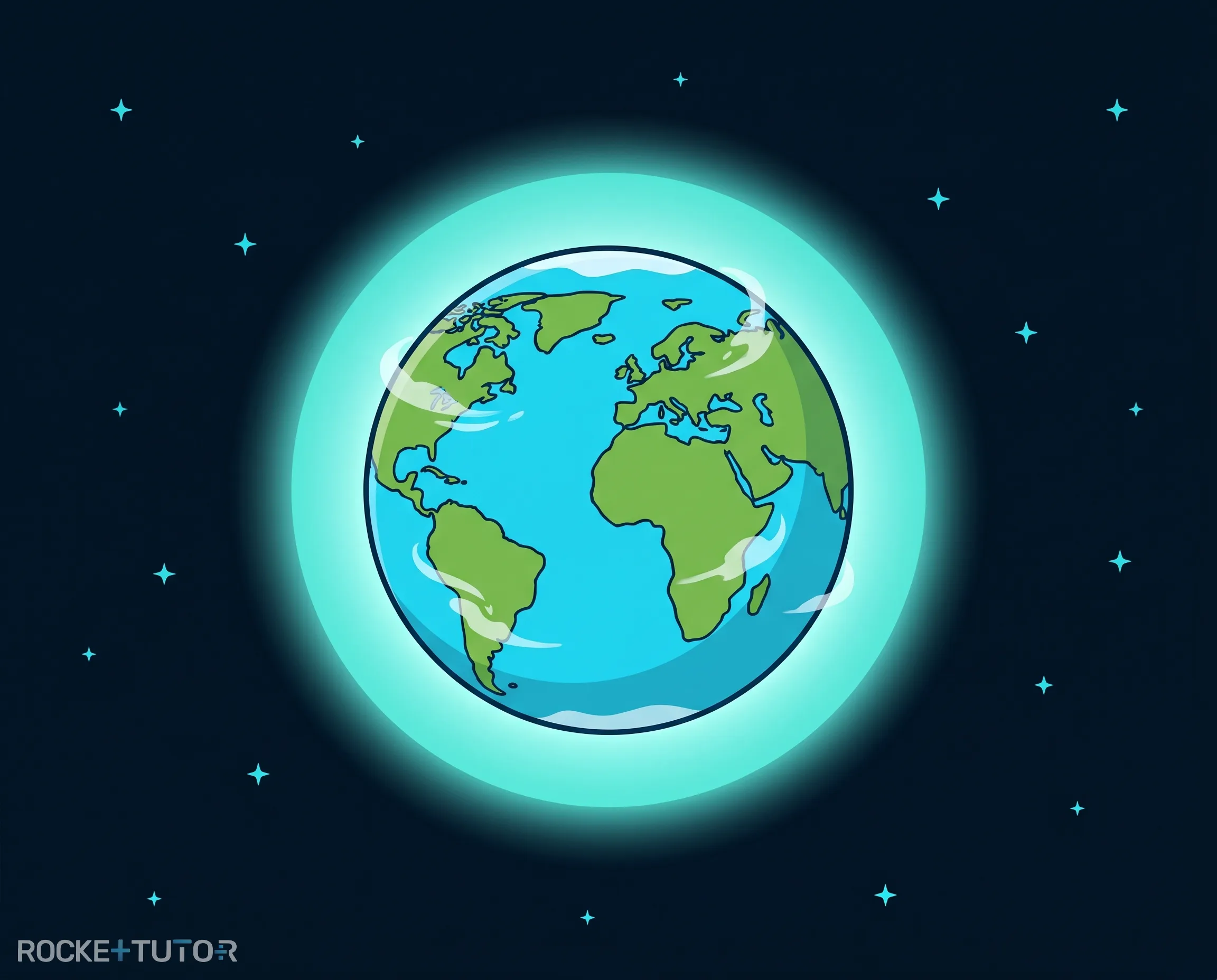 Erde im Weltall mit Atmosphäre