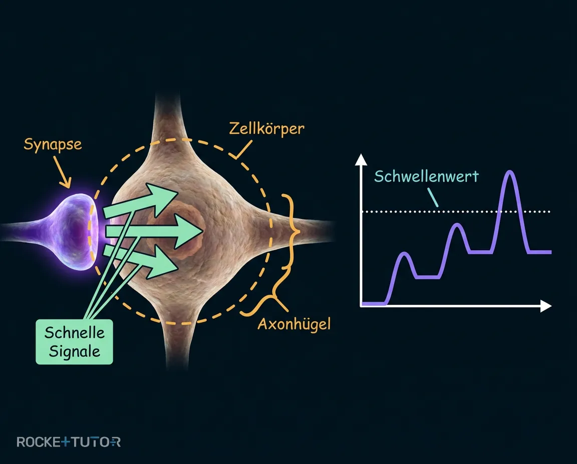 Zeitliche Summation einer Synapse