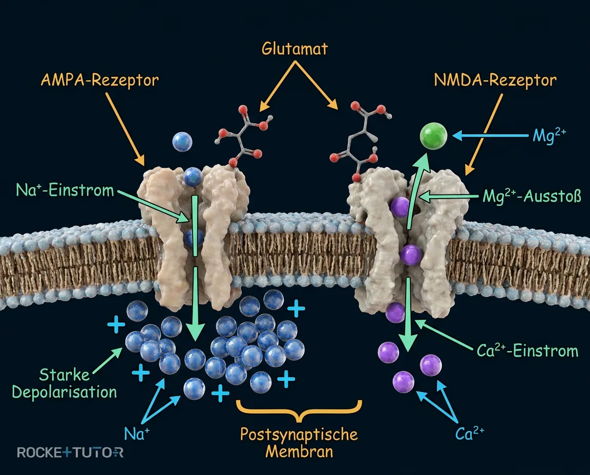 Calcium Einstrom durch NMDA