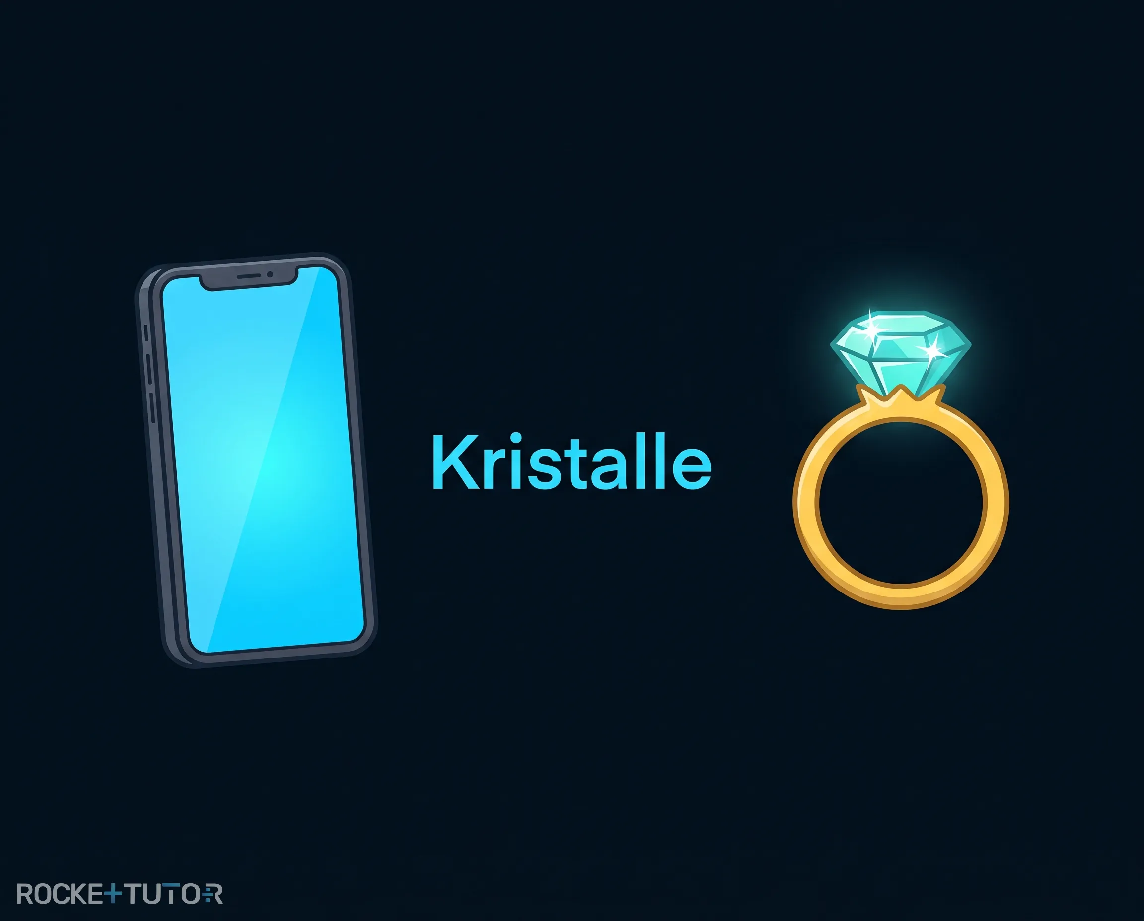 Smartphone und funkelnder Ring