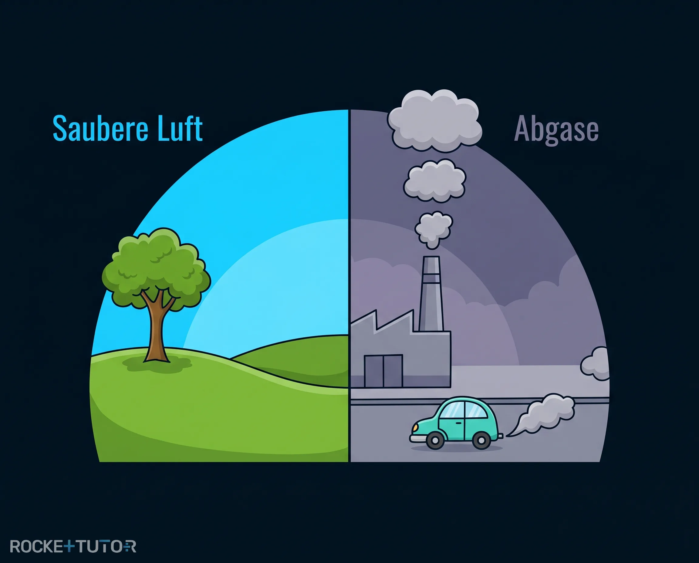 Smog über einer Großstadt