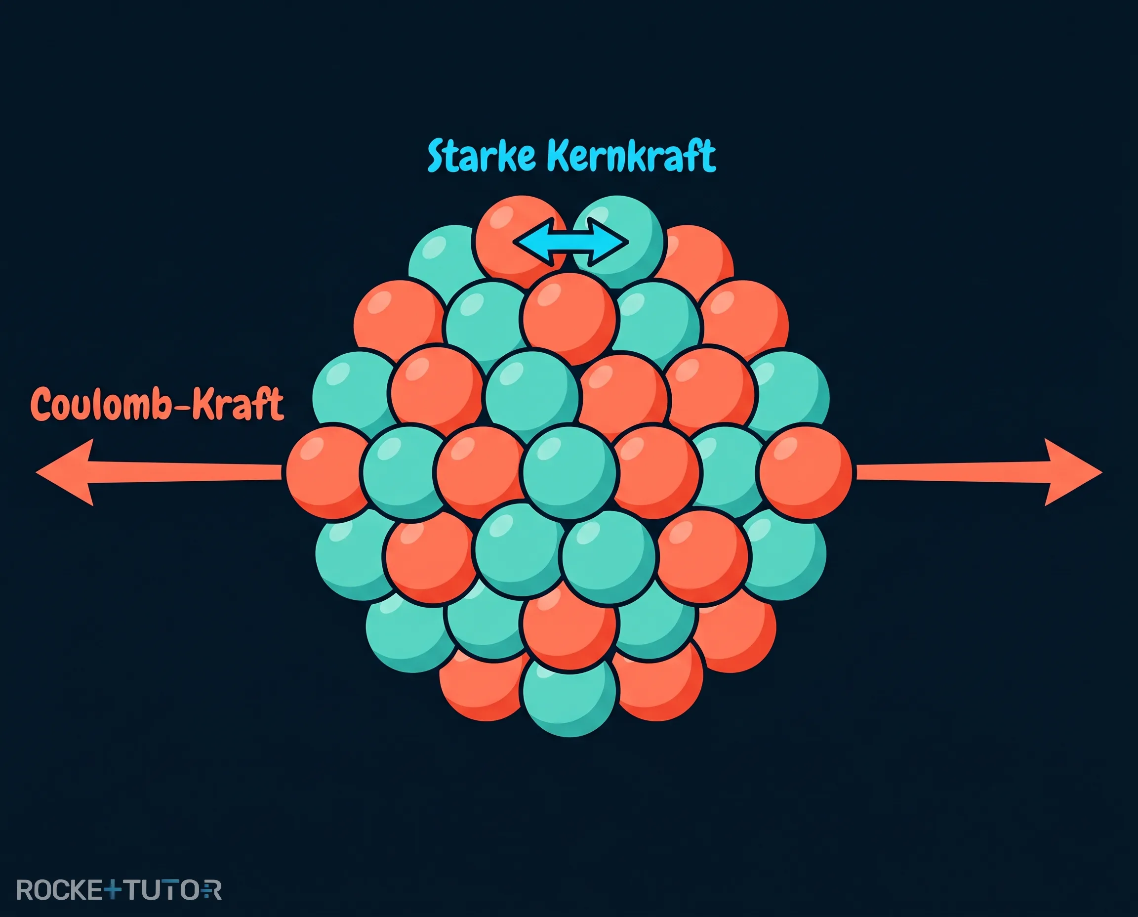 Starke Kernkraft zwischen Nukleonen