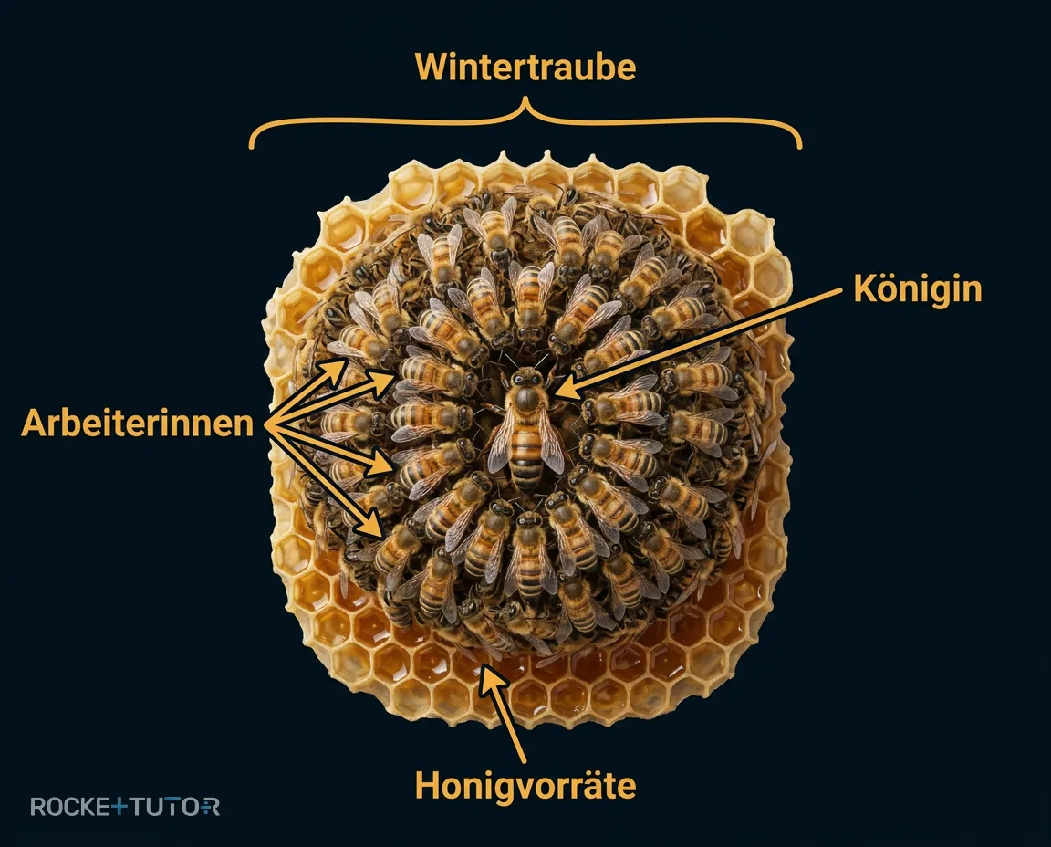 Bienen in der Wintertraube