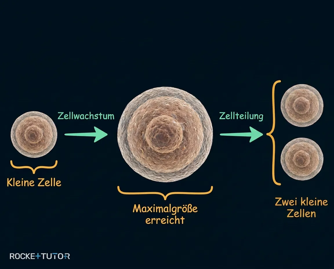 Zelle teilt sich in zwei