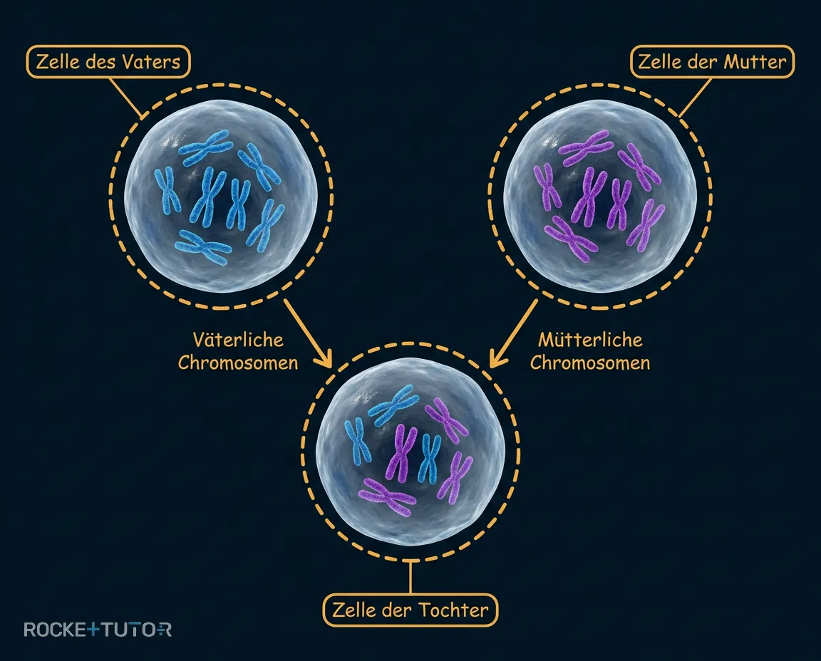Mischen von mütterlichen und väterlichen Chromosomen