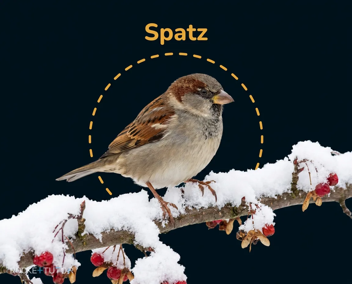 Vogel im Schnee