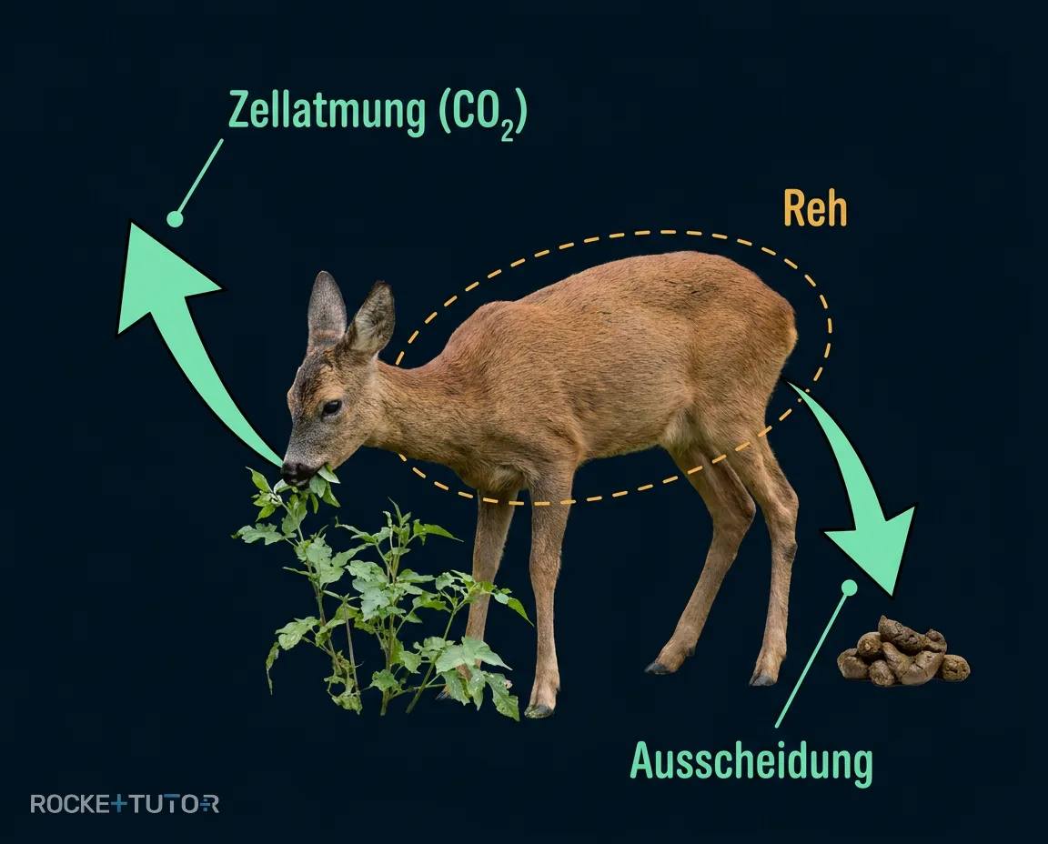 Verlust von Biomasse durch Zellatmung