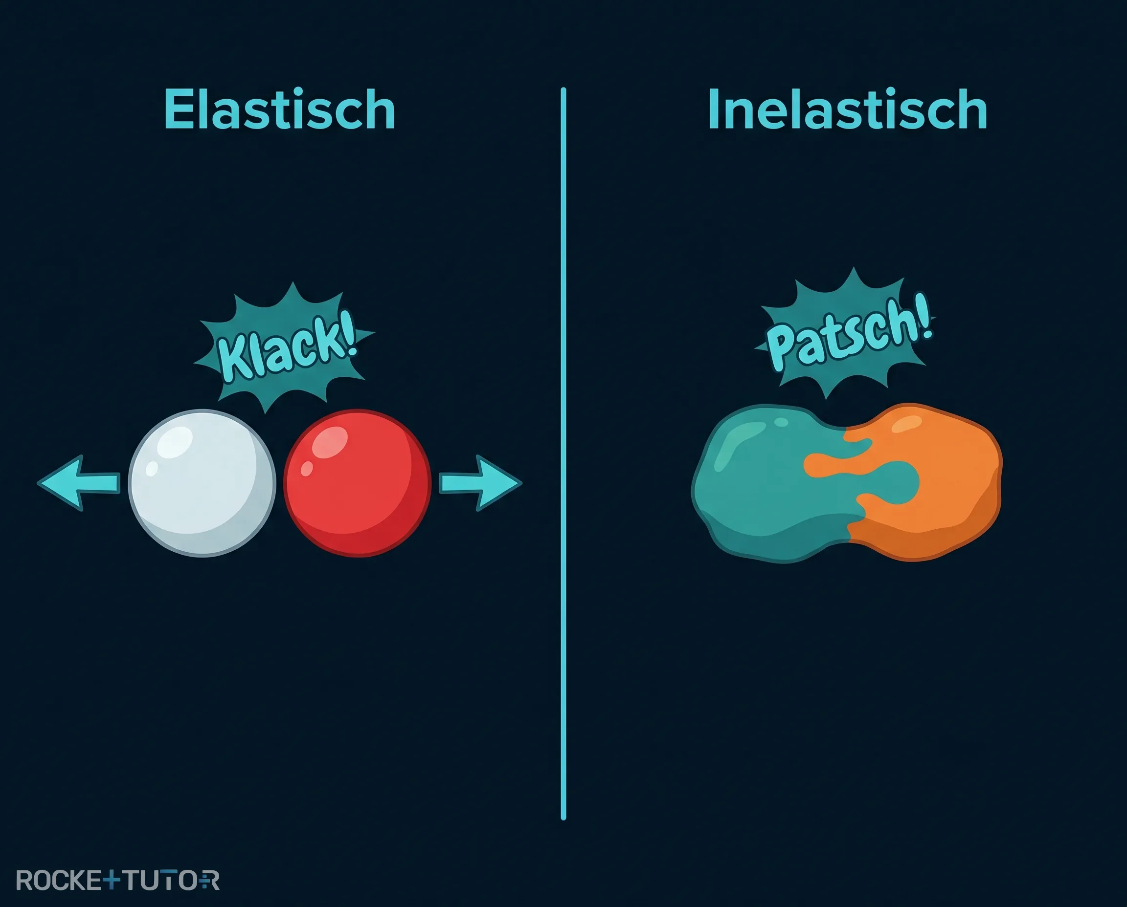 Billardkugeln beim Stoß