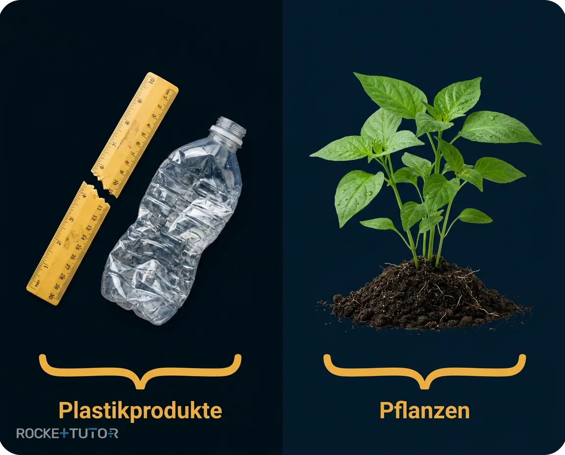 Pflanze wächst aus Erde