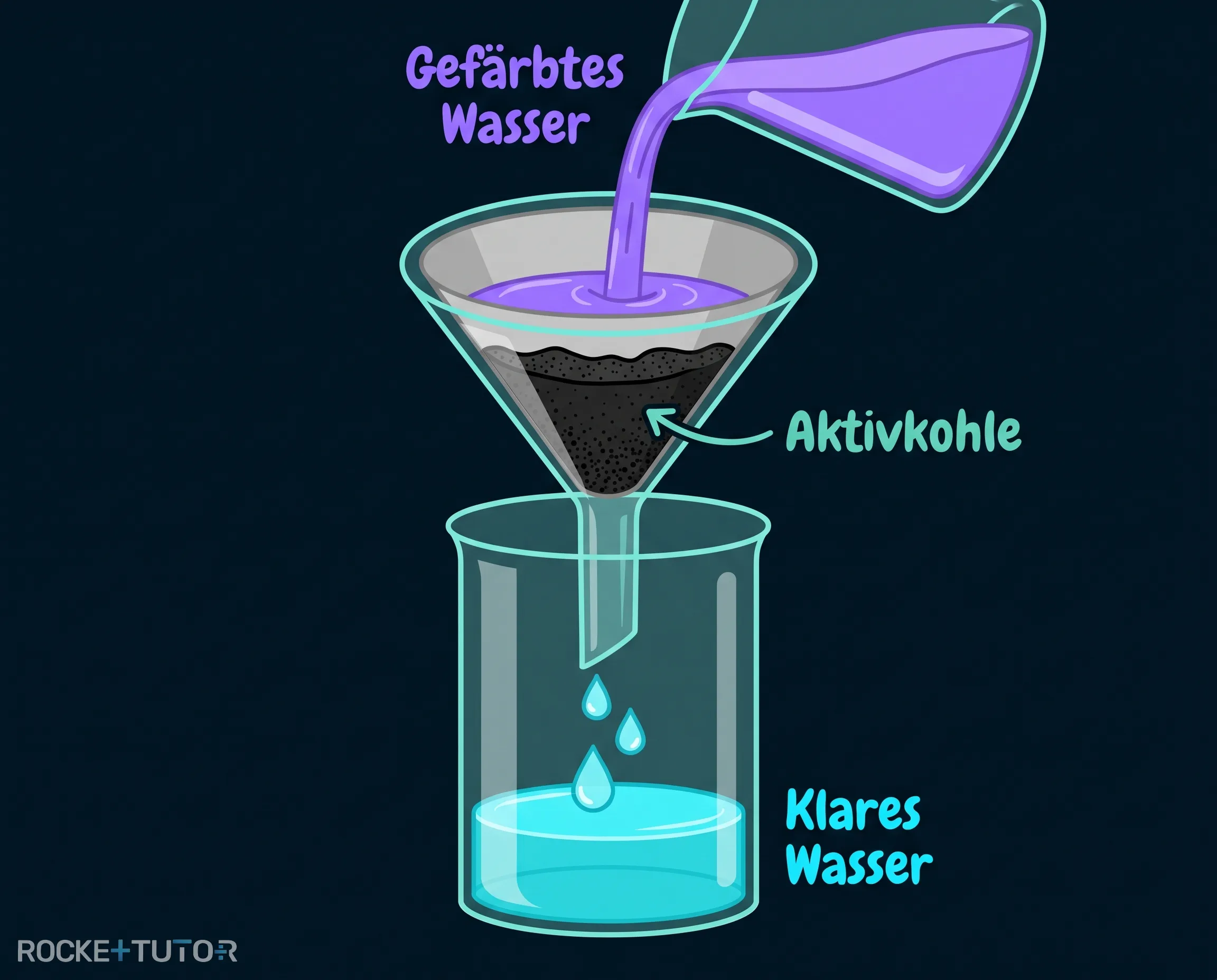 Filtration mit Aktivkohle