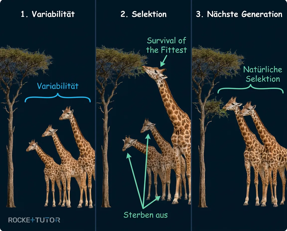 Darwins Theorie am Giraffenhals