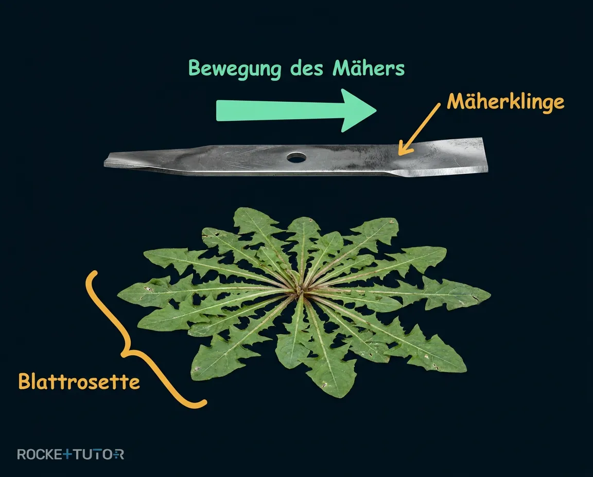 Pflanze mit flacher Blattrosette