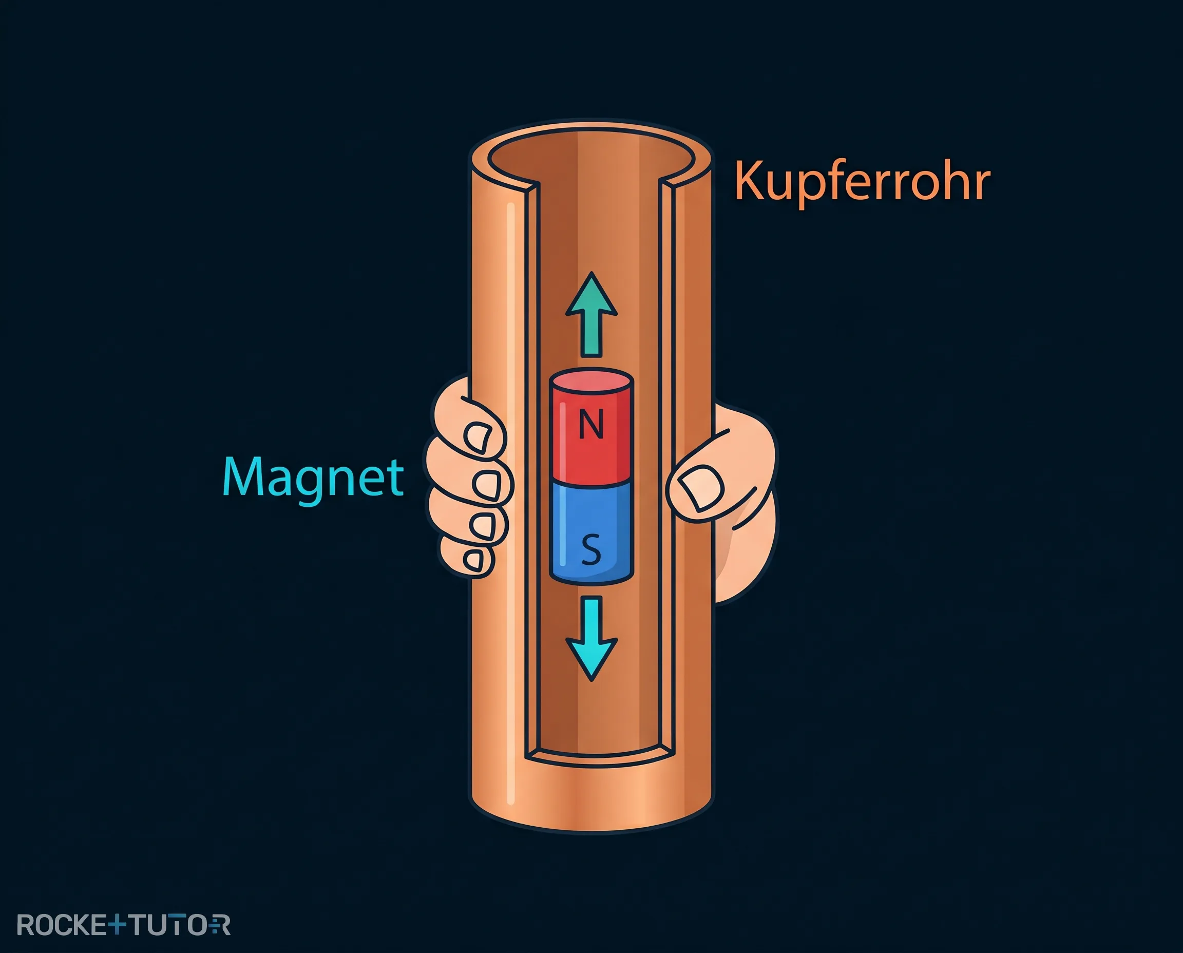 Fallender Magnet im Kupferrohr