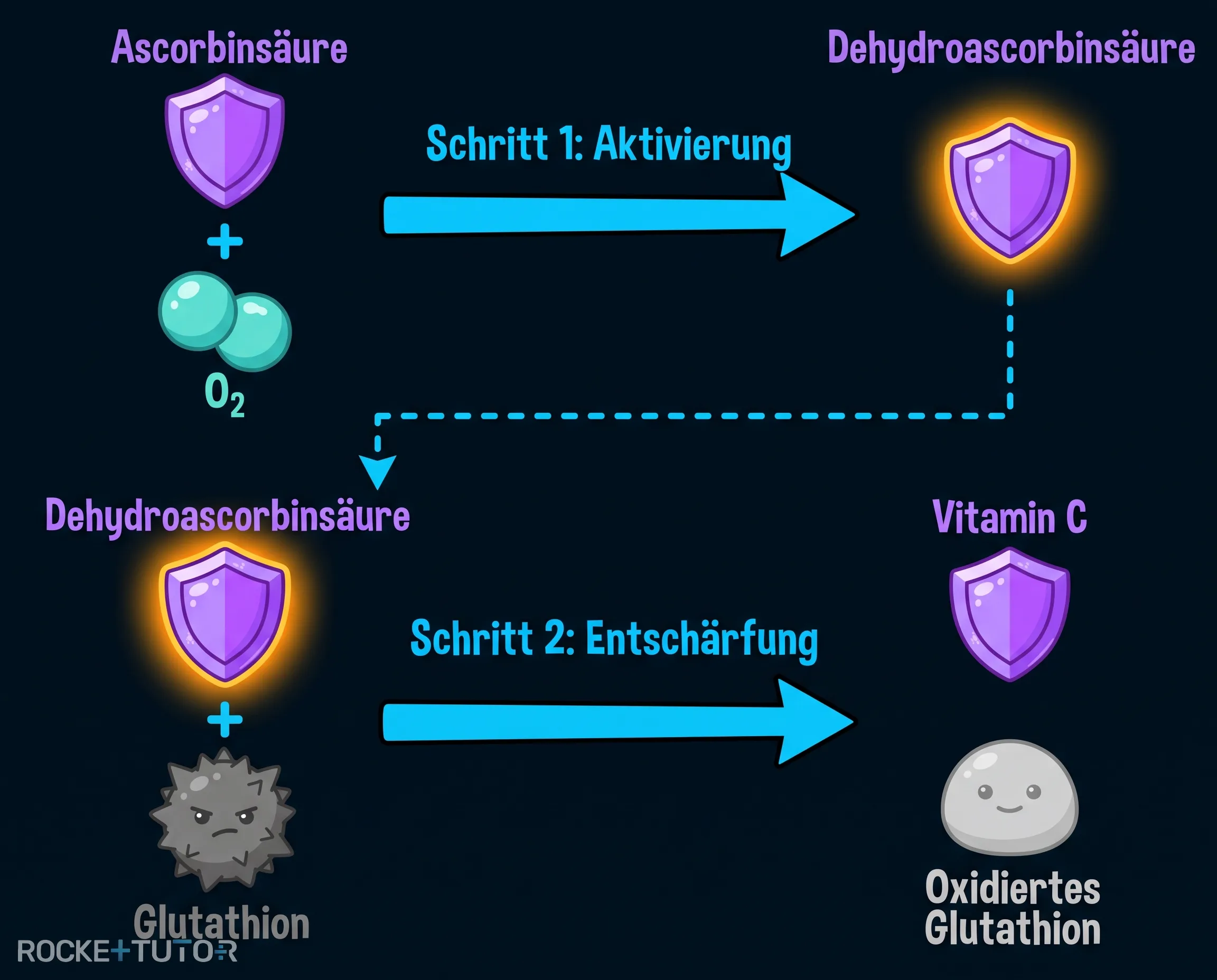 Vitamin C Redoxreaktion Teig