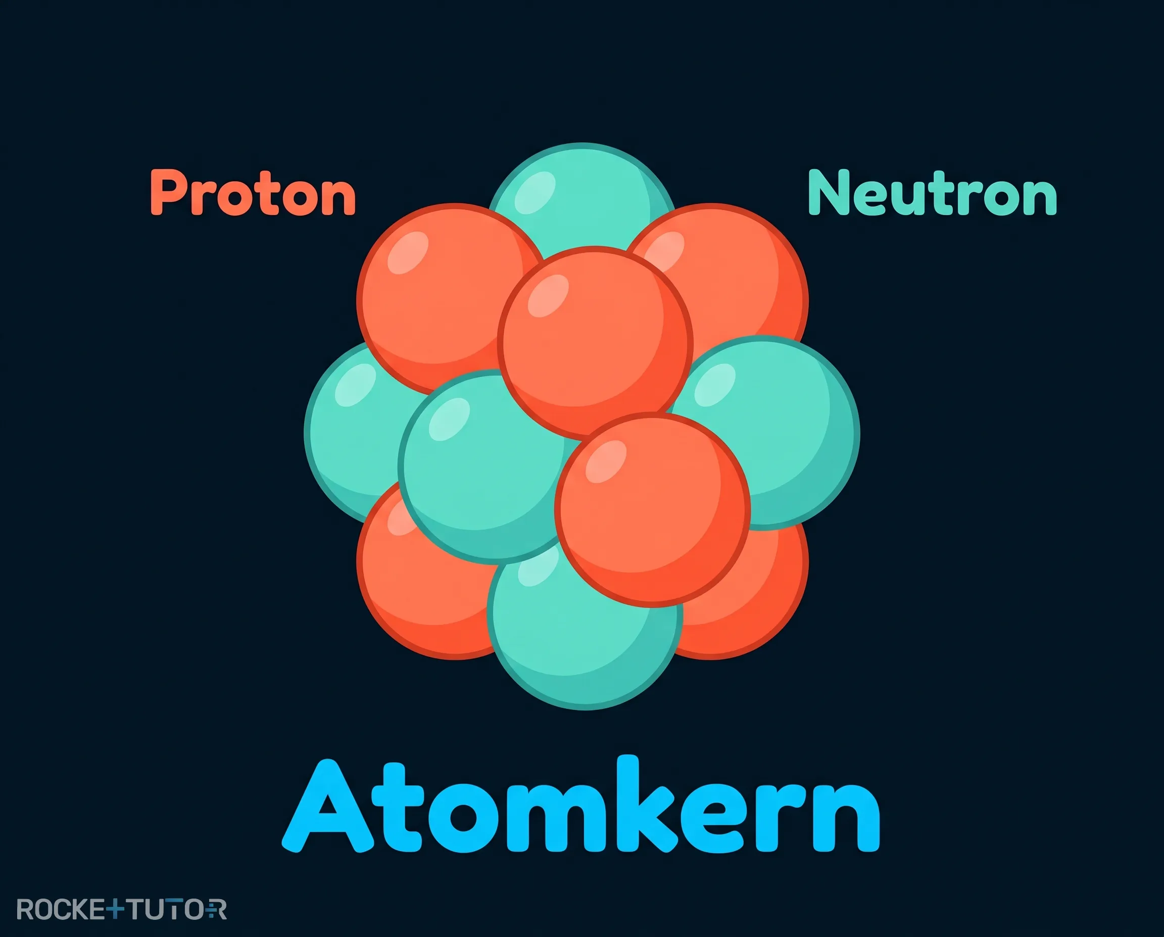 Protonen und Neutronen im Atomkern