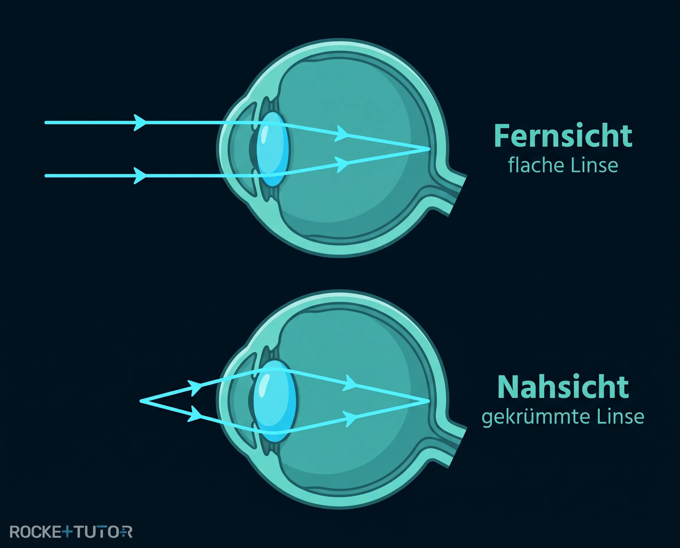 Akkommodation des Auges bei Fern- und Nahsicht