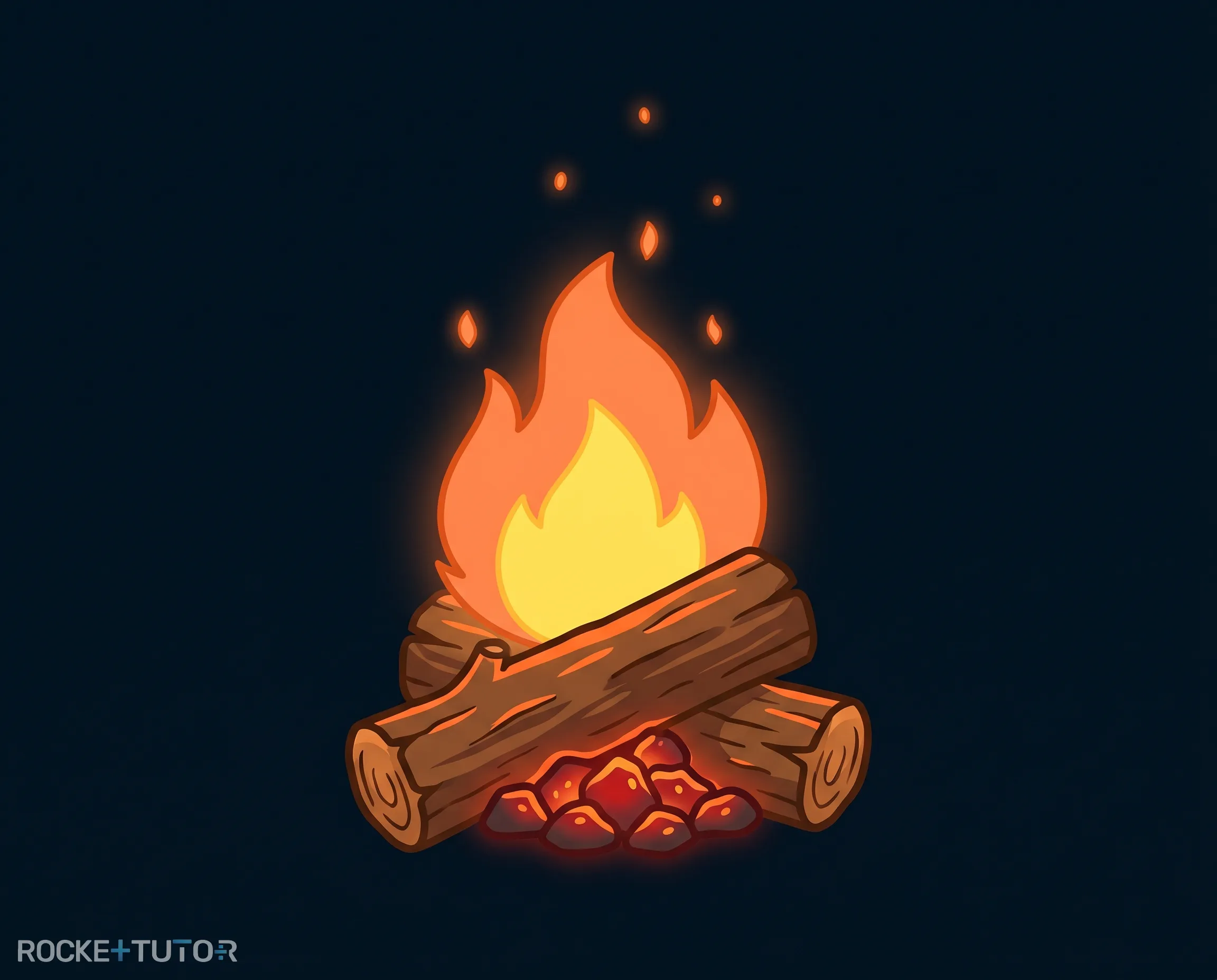 Lagerfeuer in der Natur