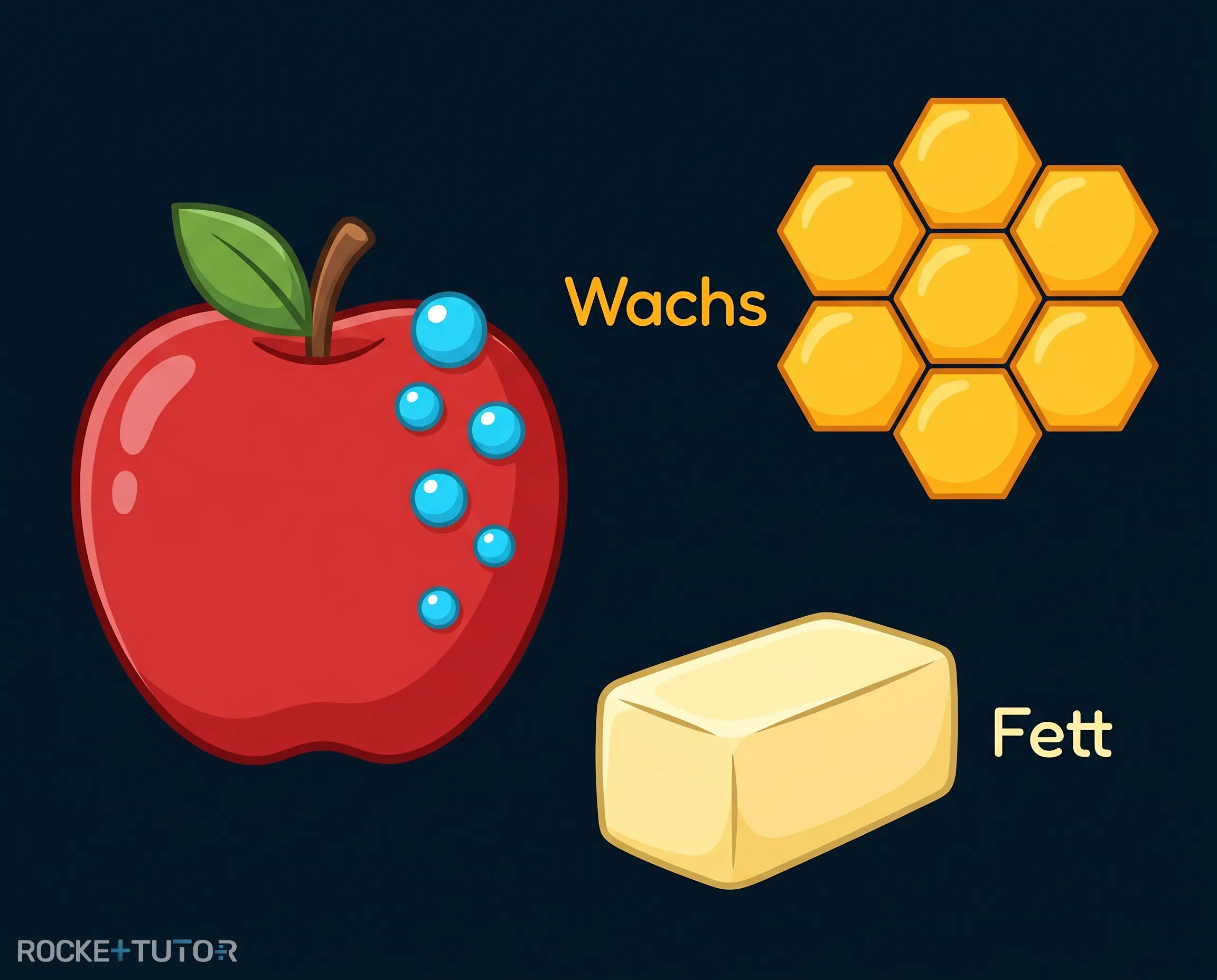 Apfel und Bienenwabe