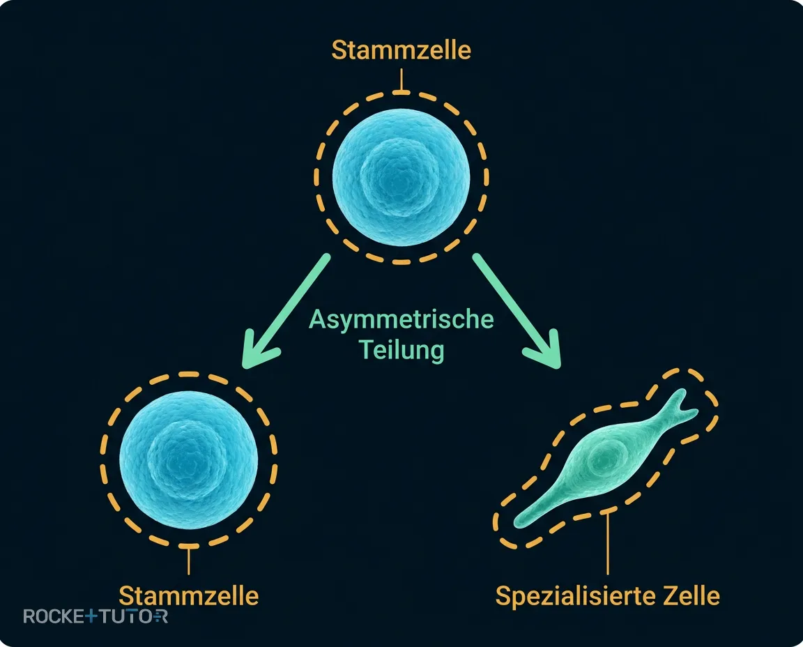 Asymmetrische Zellteilung Schema