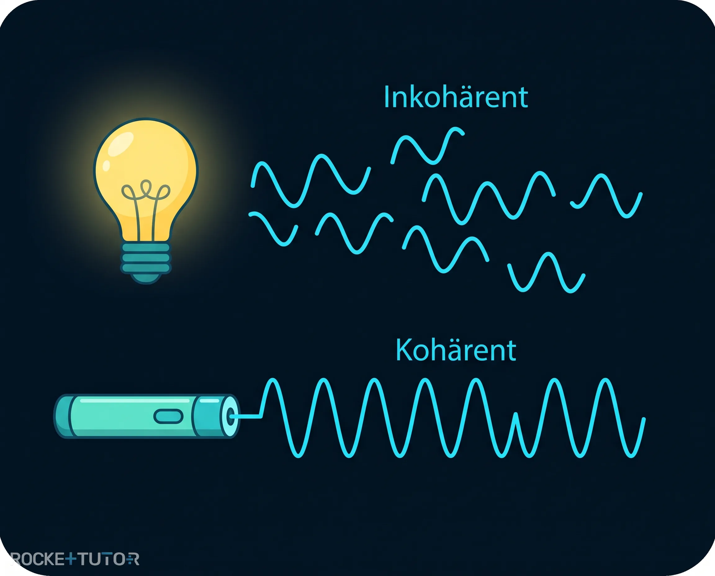 Kohärentes Licht beim Laser