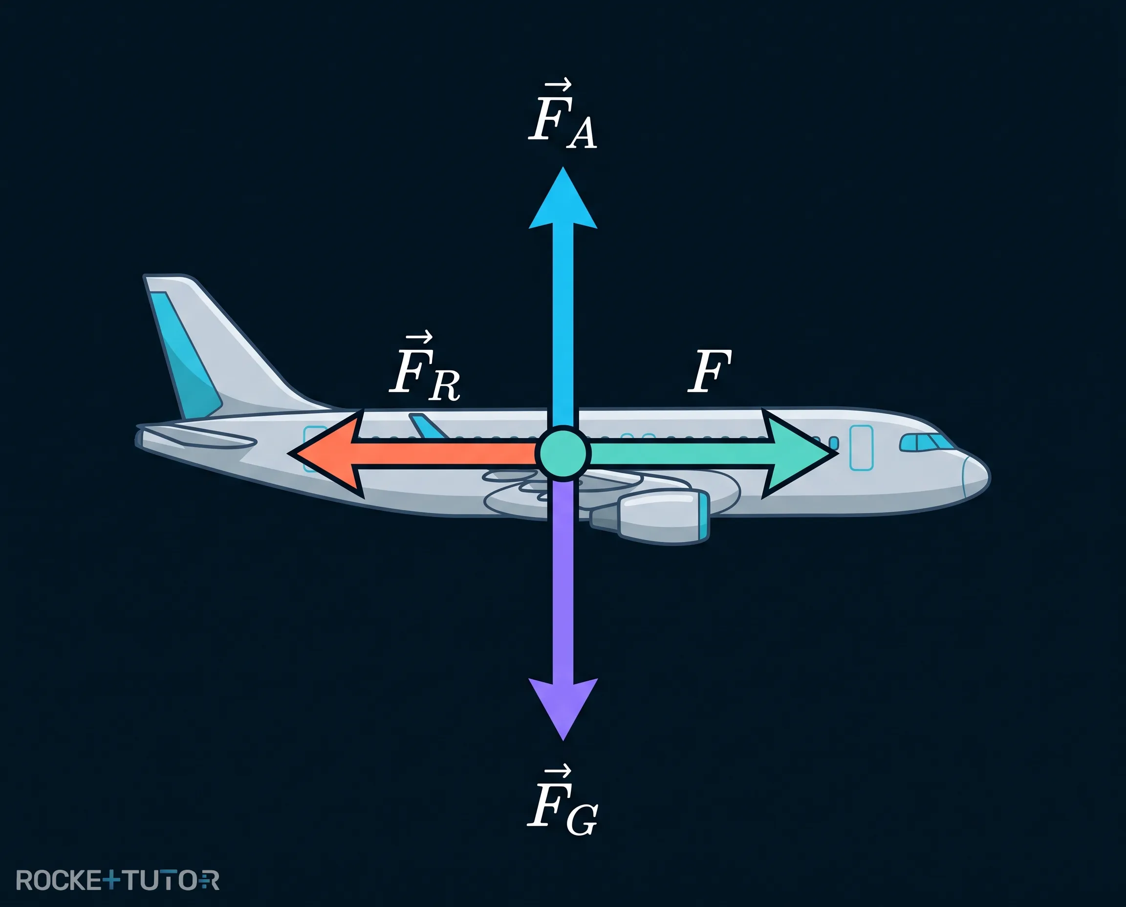 Kräftegleichgewicht im Horizontalflug