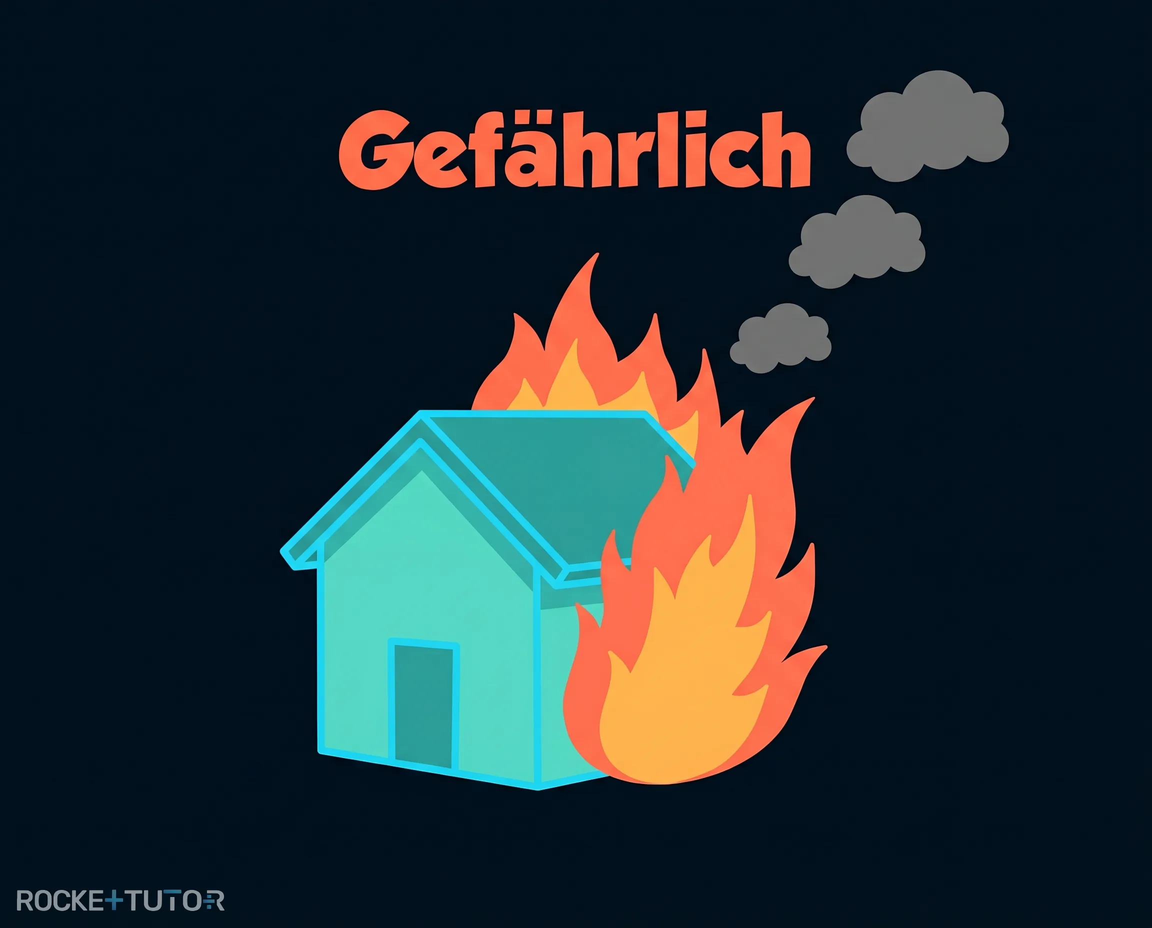 Hausbrand und Feuerwehr