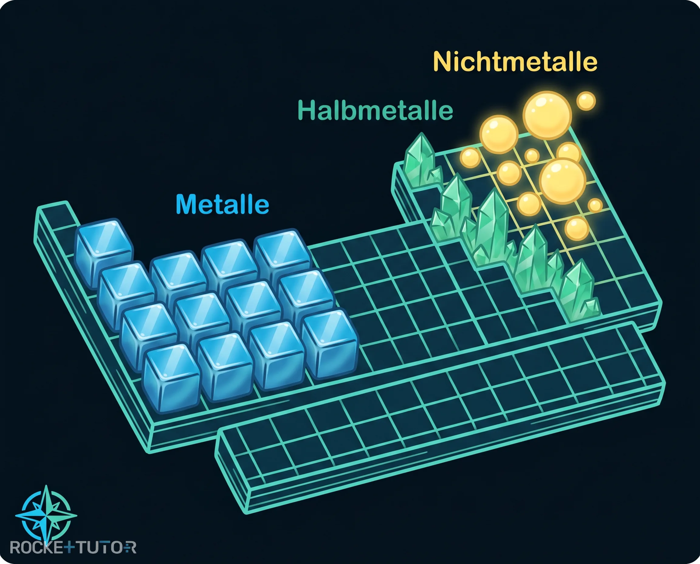 Periodensystem mit Farbcodes