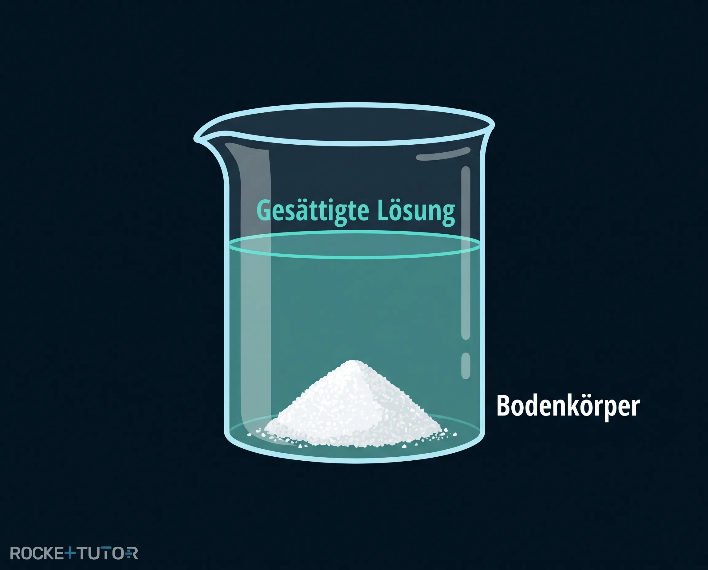 Gesättigte Lösung mit Bodenkörper