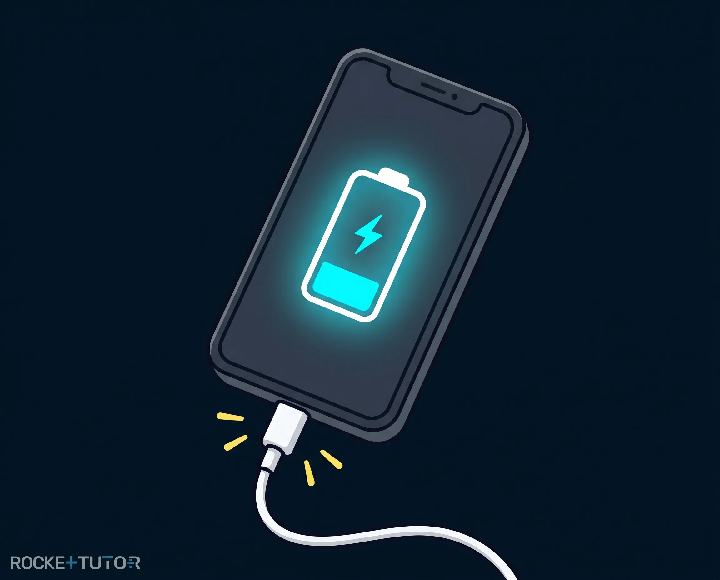 Smartphone mit leerem Akku