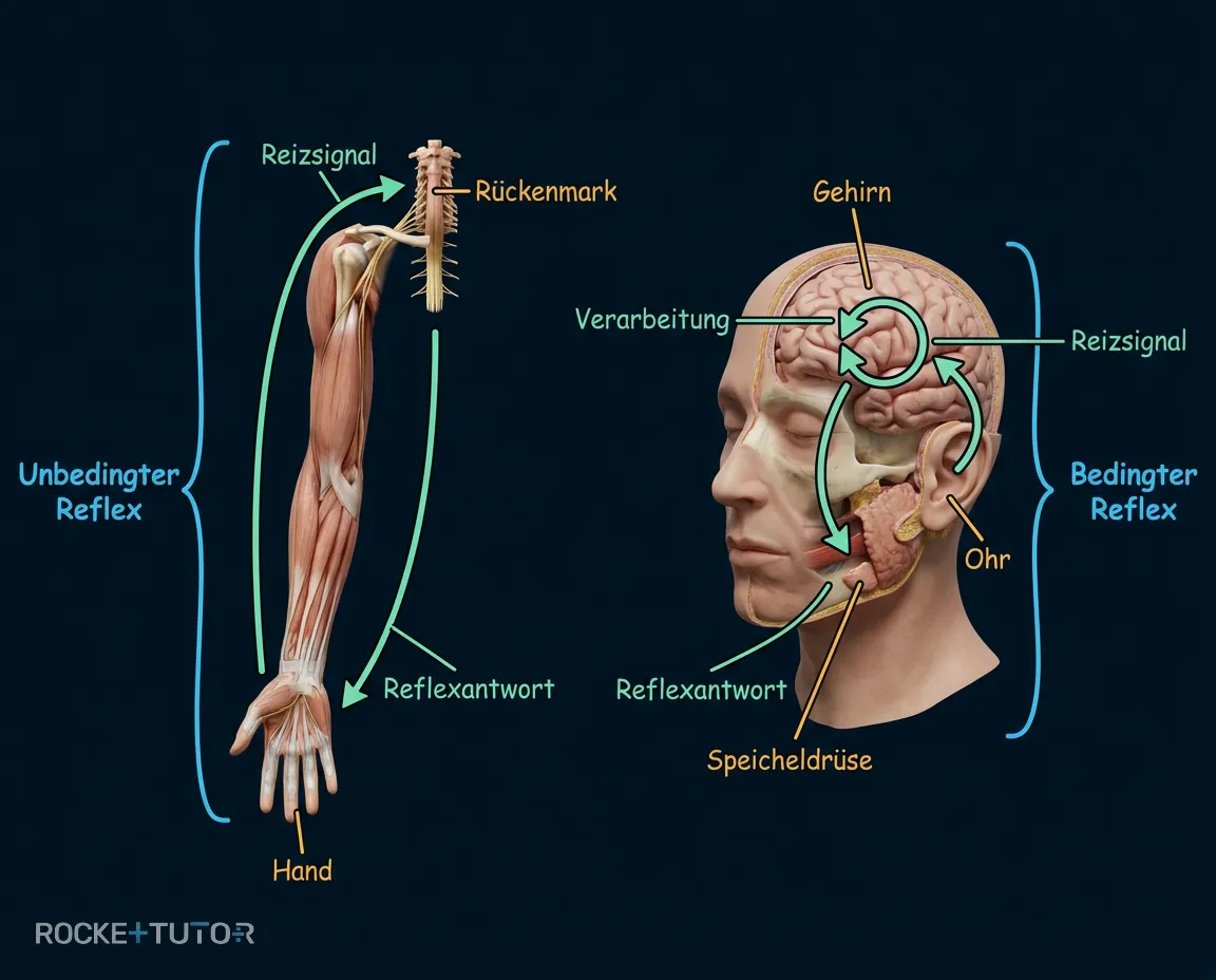 Verschaltung von unbedingten Reflexen
